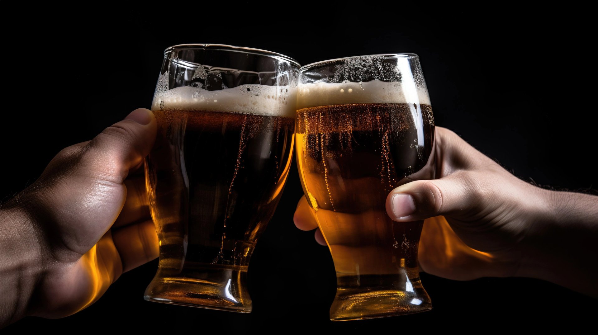 cheers'ing a couple of beers