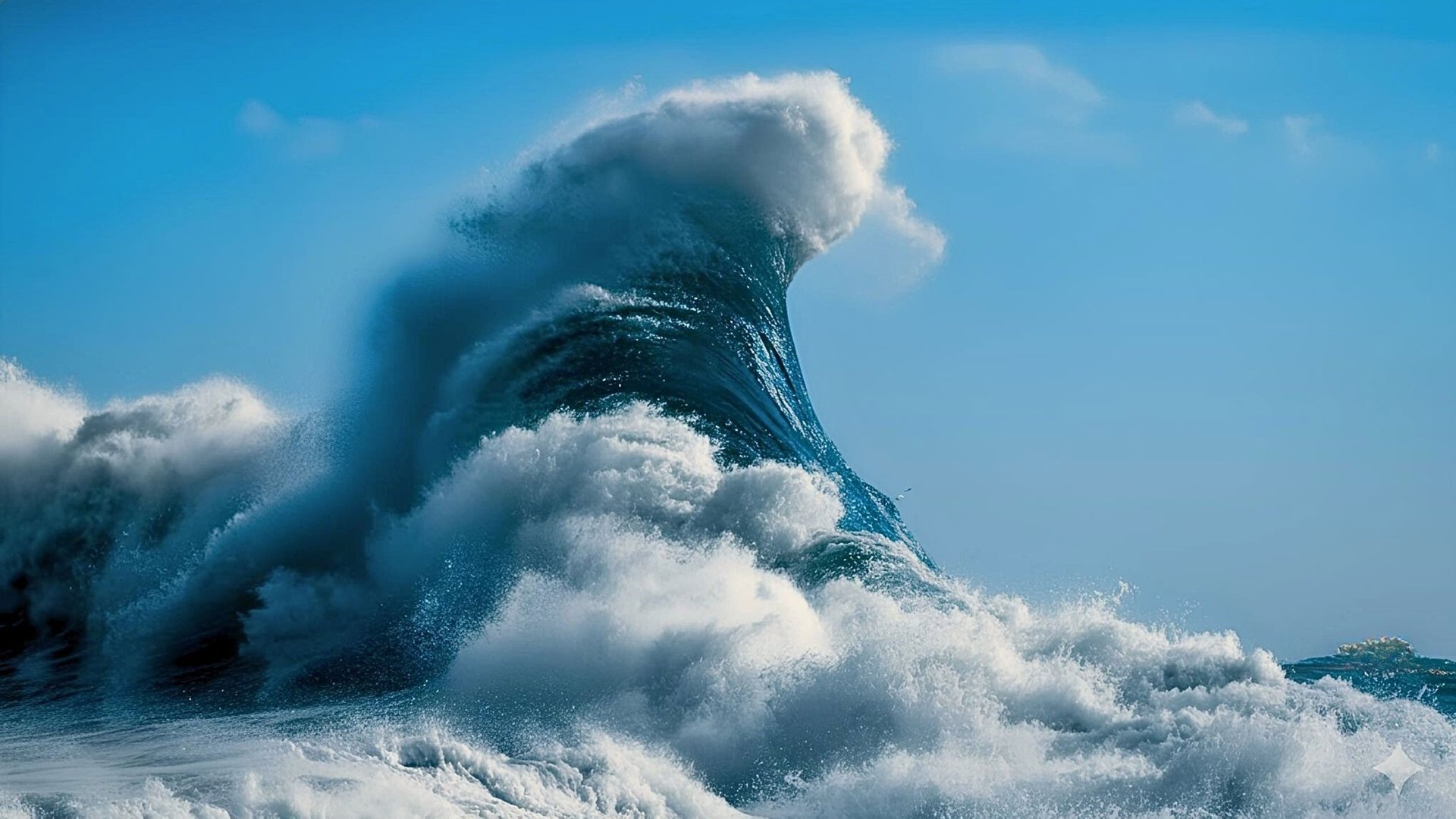 an abstract photo of a curved building with a blue sky in the background