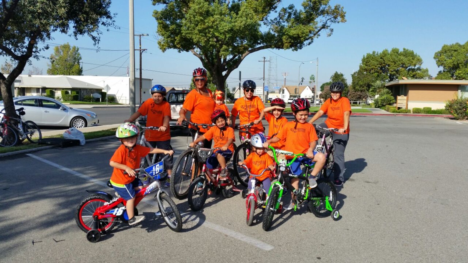 Enhancing Forward Action image of group of children on bikes.