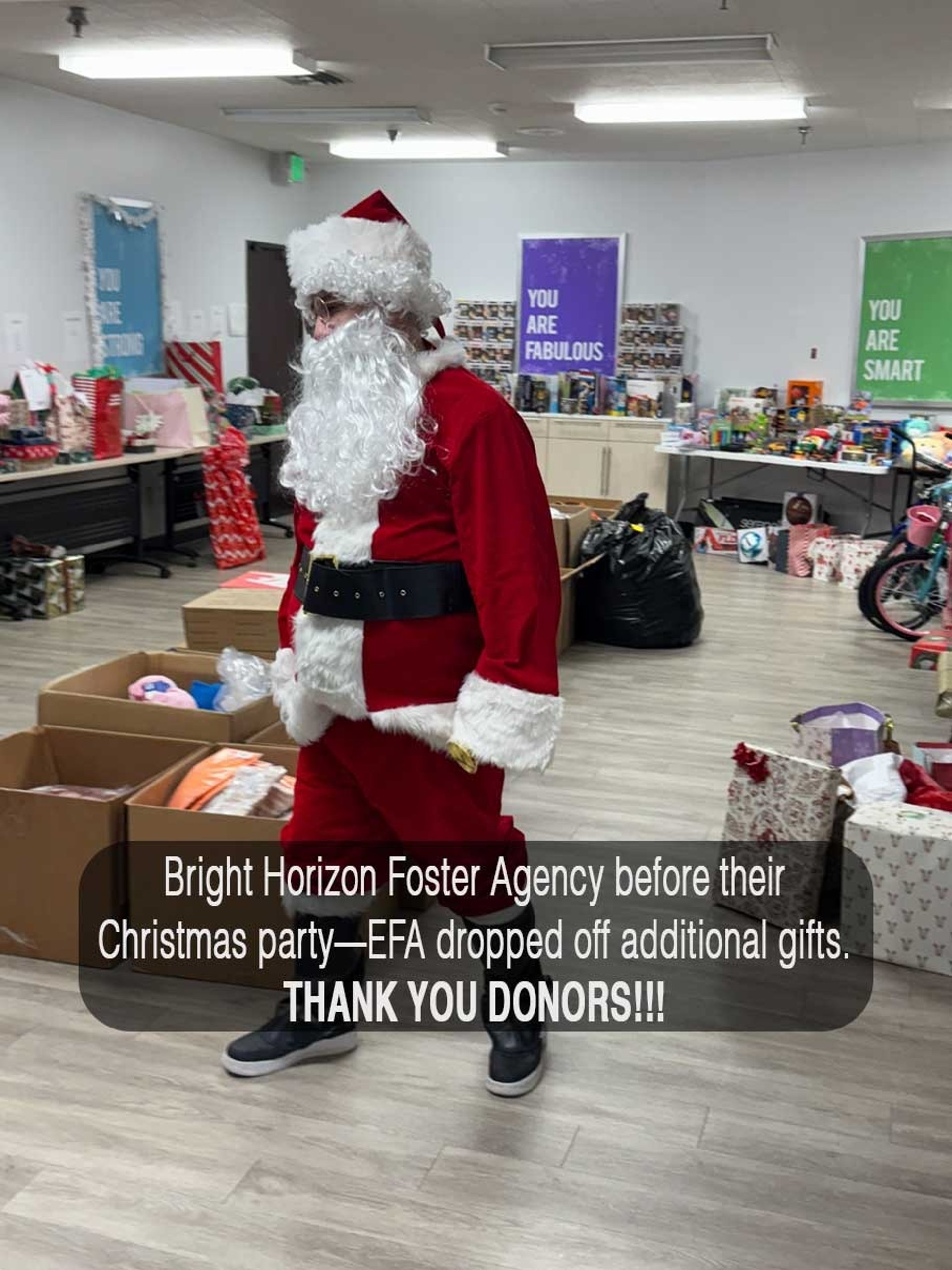 Enhancing Forward Action Inc. image of Bright Horizon Foster Agency before their Christmas party 2