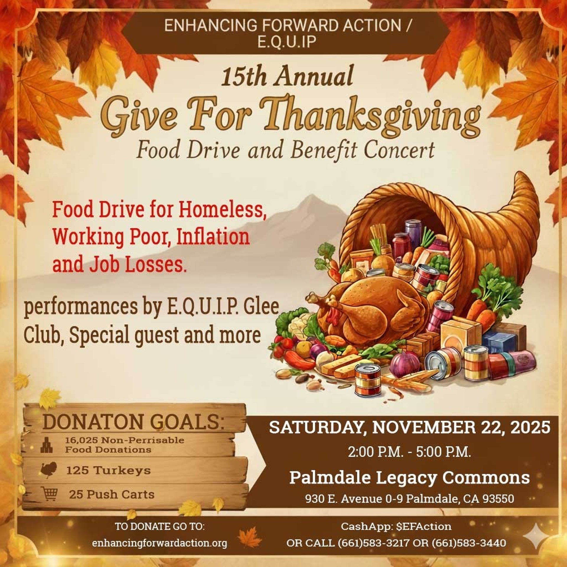Enhancing Forward Action image of 15th Ann. Give For Thanksgiving Flyer