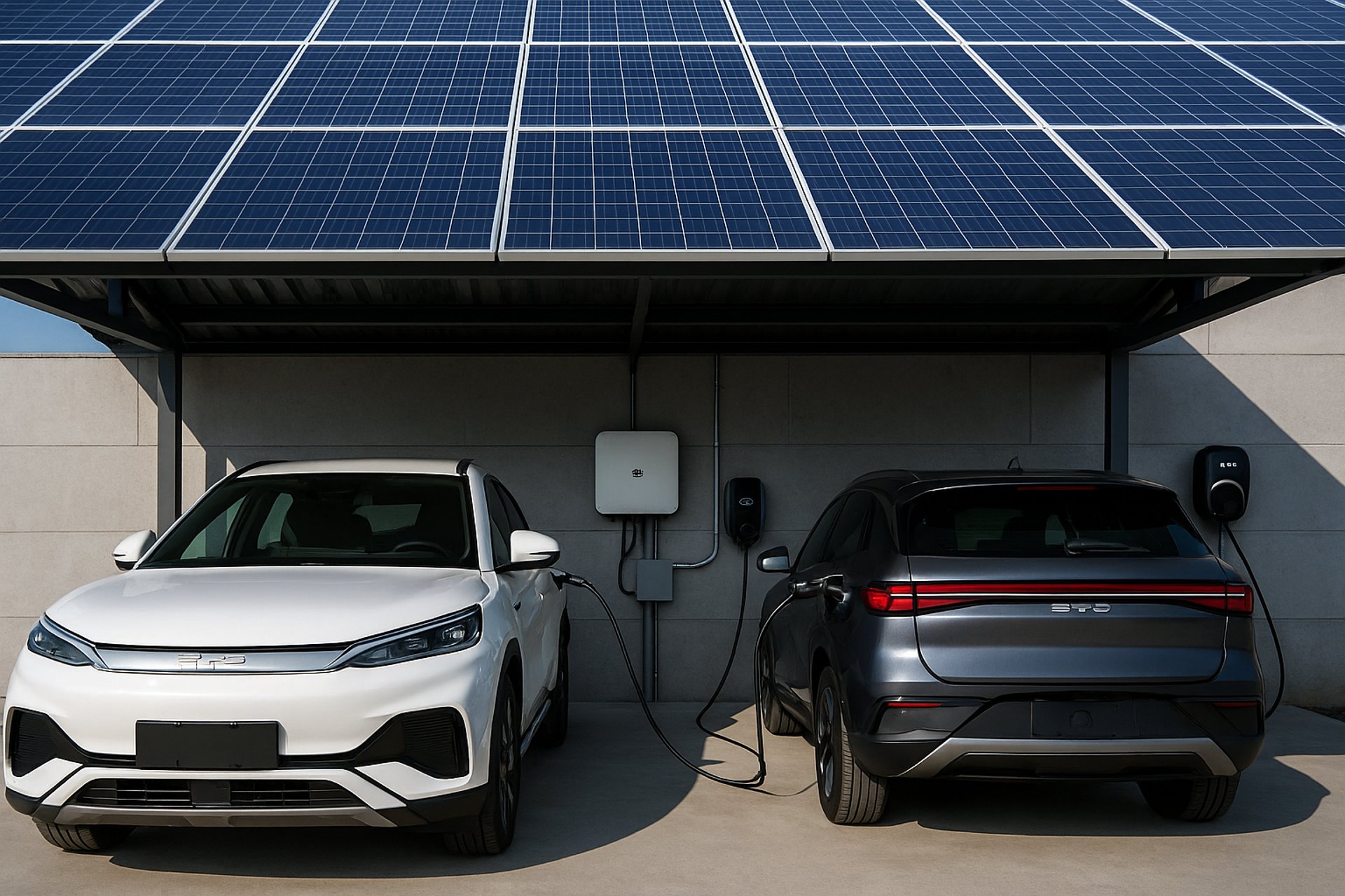 black and white solar panels