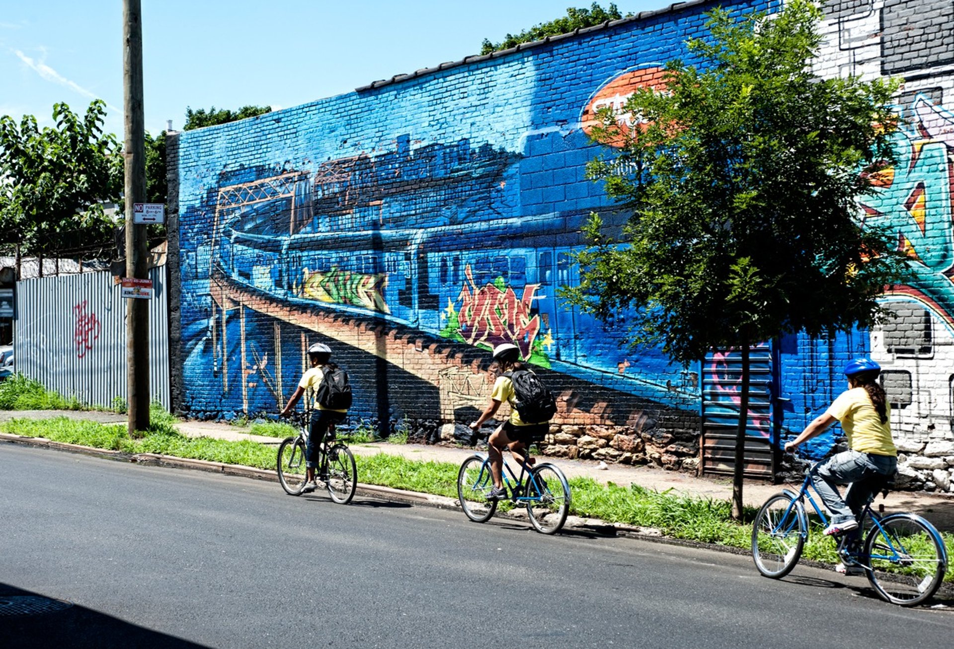 woman in blue and white shirt