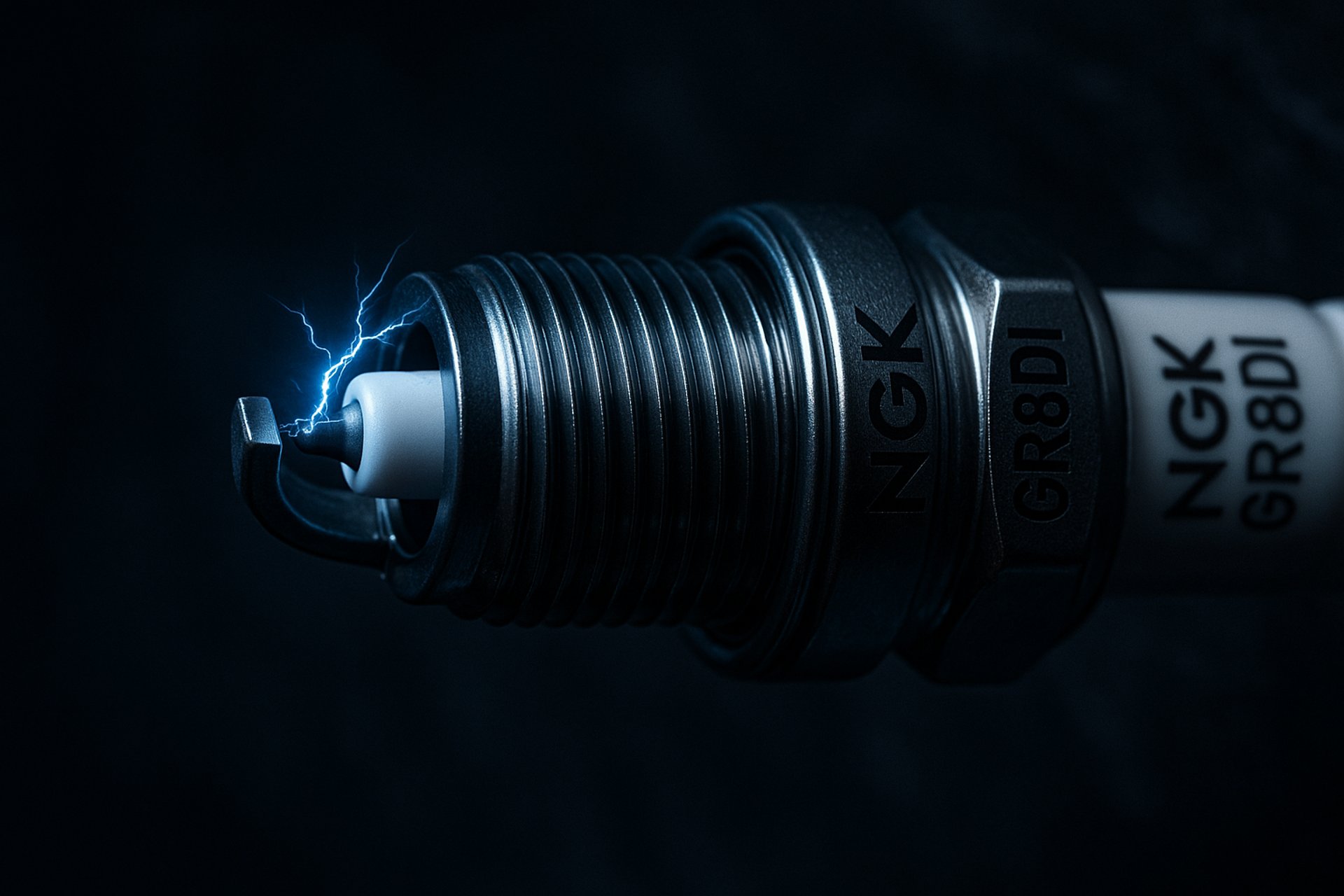 a close up of a metal object with a black background