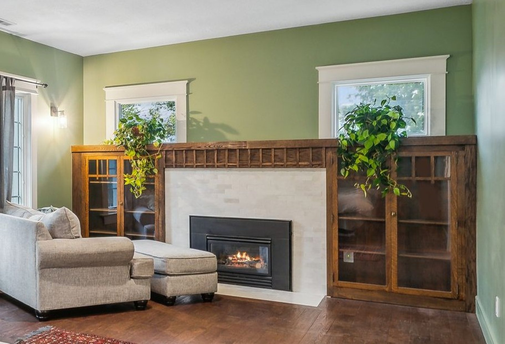 black and brown leather padded tub sofa