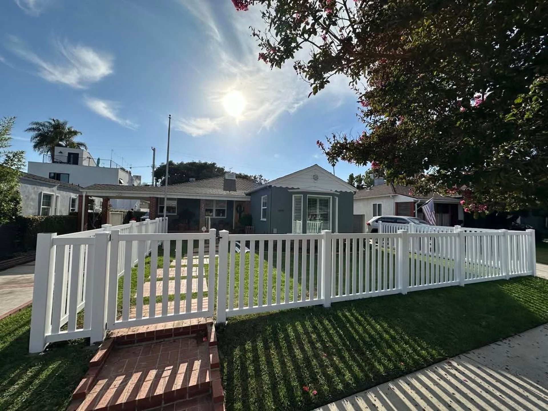 a close up of a wooden wall with a light shining on it