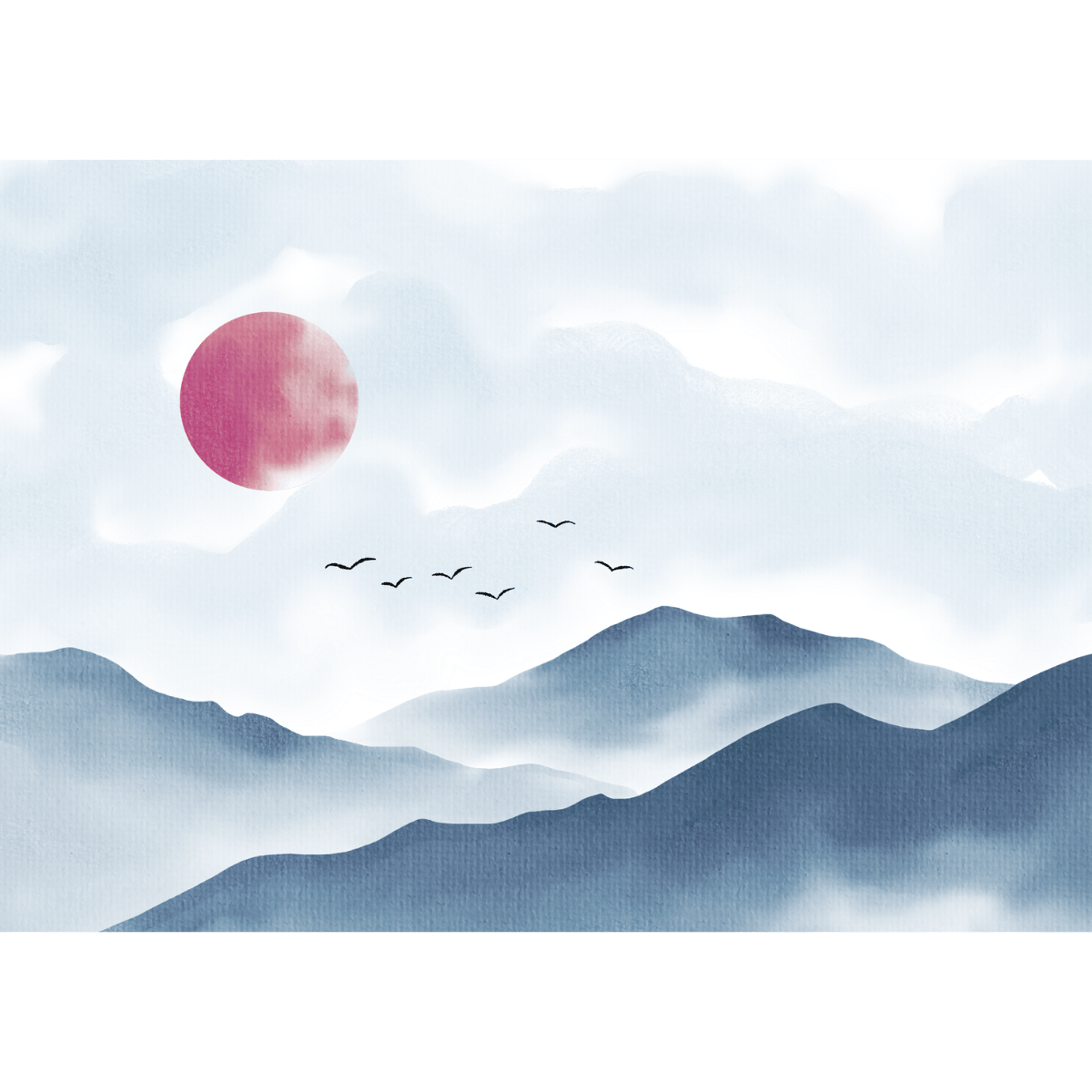 mountains cover by fogs