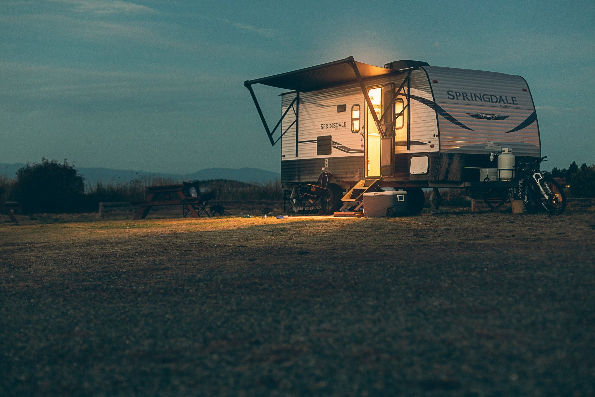 white recreational van