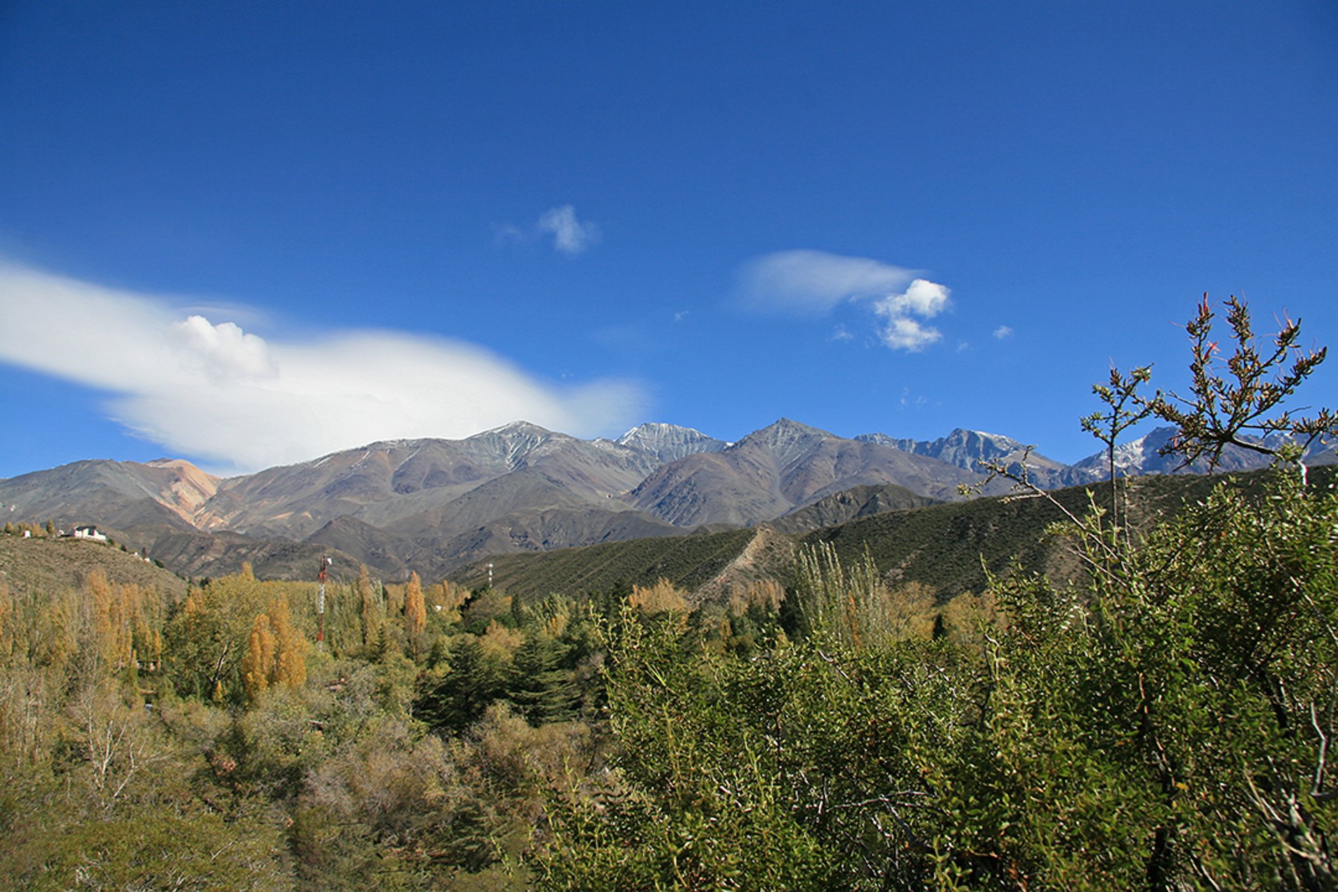 mountain range under blue sky