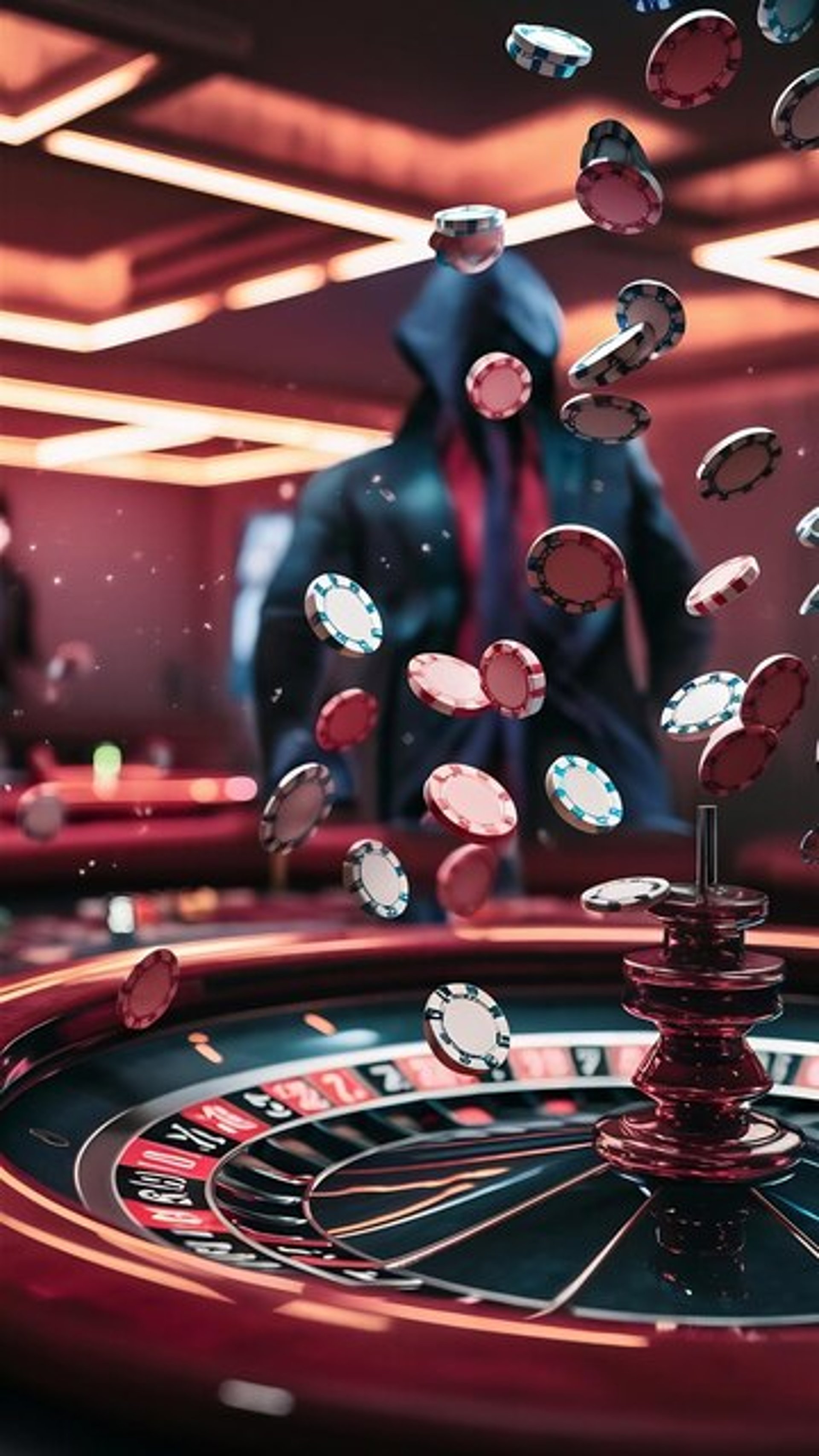 an abstract photo of a curved building with a blue sky in the background