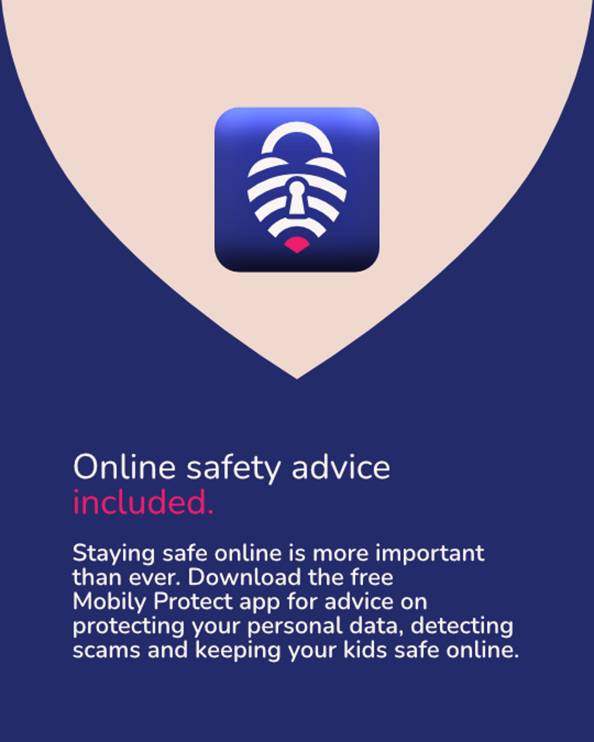 Carousel Slide 4 - "Online safety advice included."