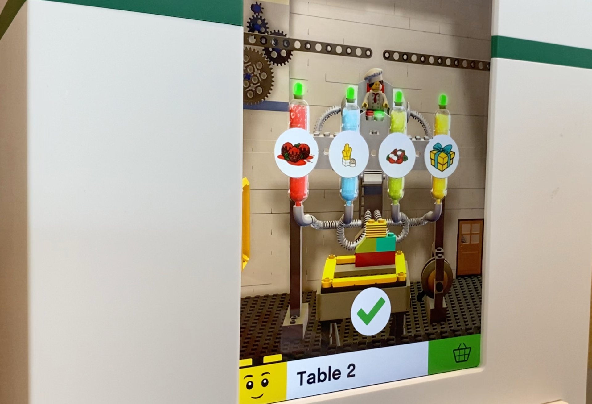 a toy figurine with orange and yellow objects around it