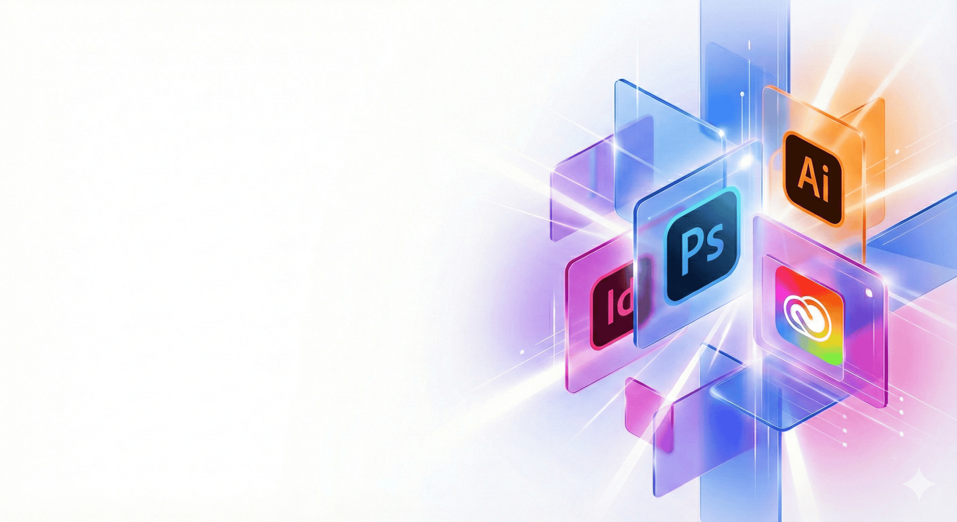 Interface logiciels Adobe Creative Cloud et logo TrustSoft Revendeur Maroc