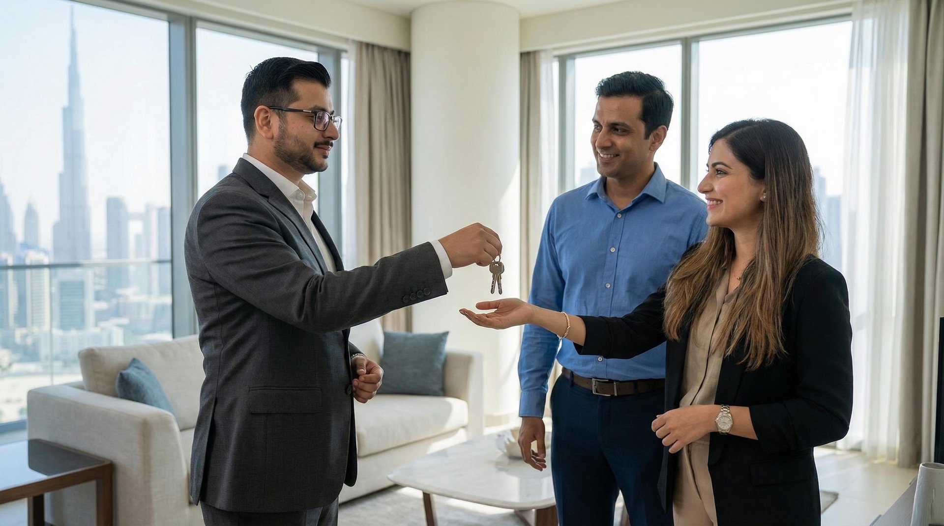 A person putting money into a calculator