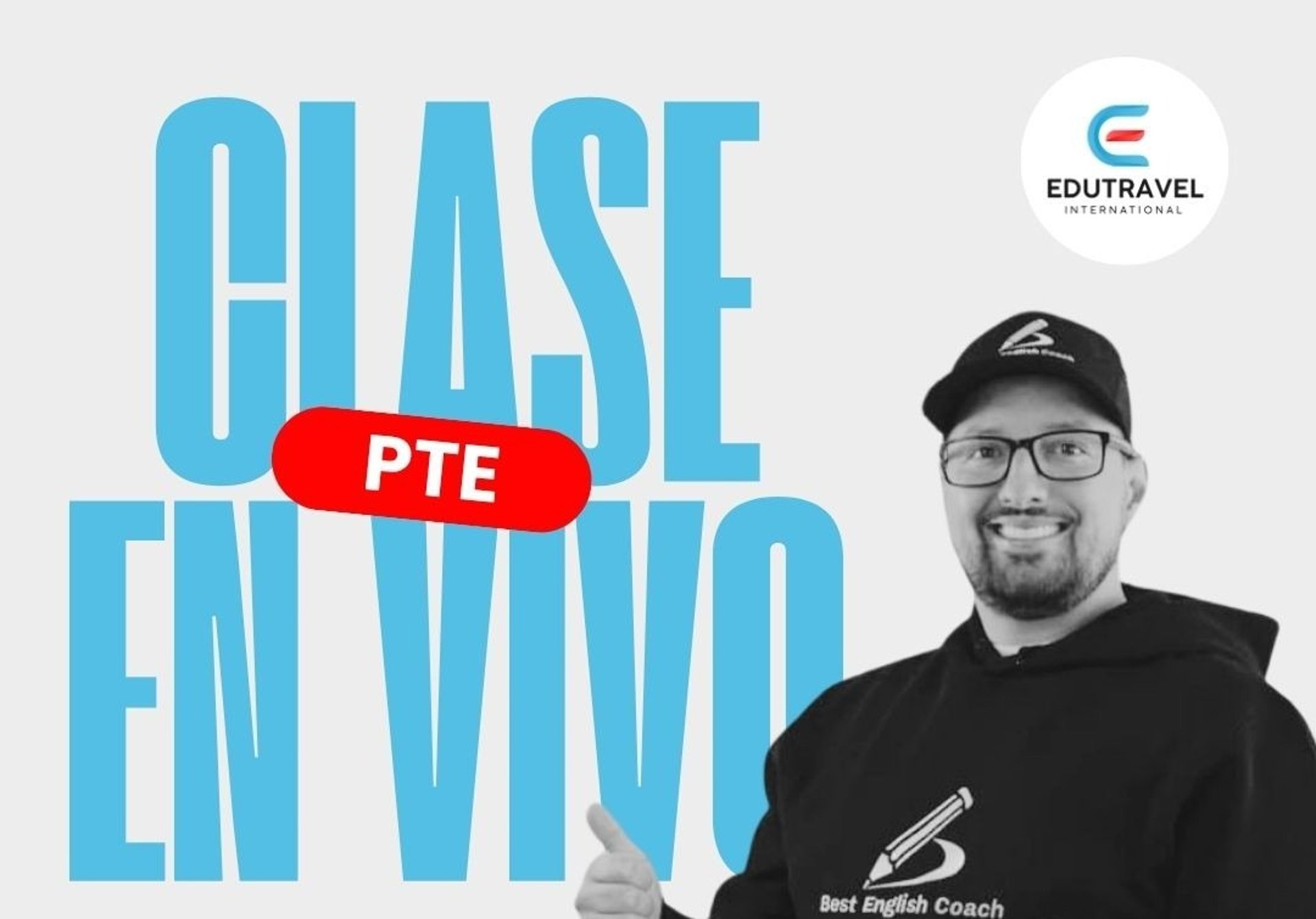 a woman in a blue cardigan pointing to the side