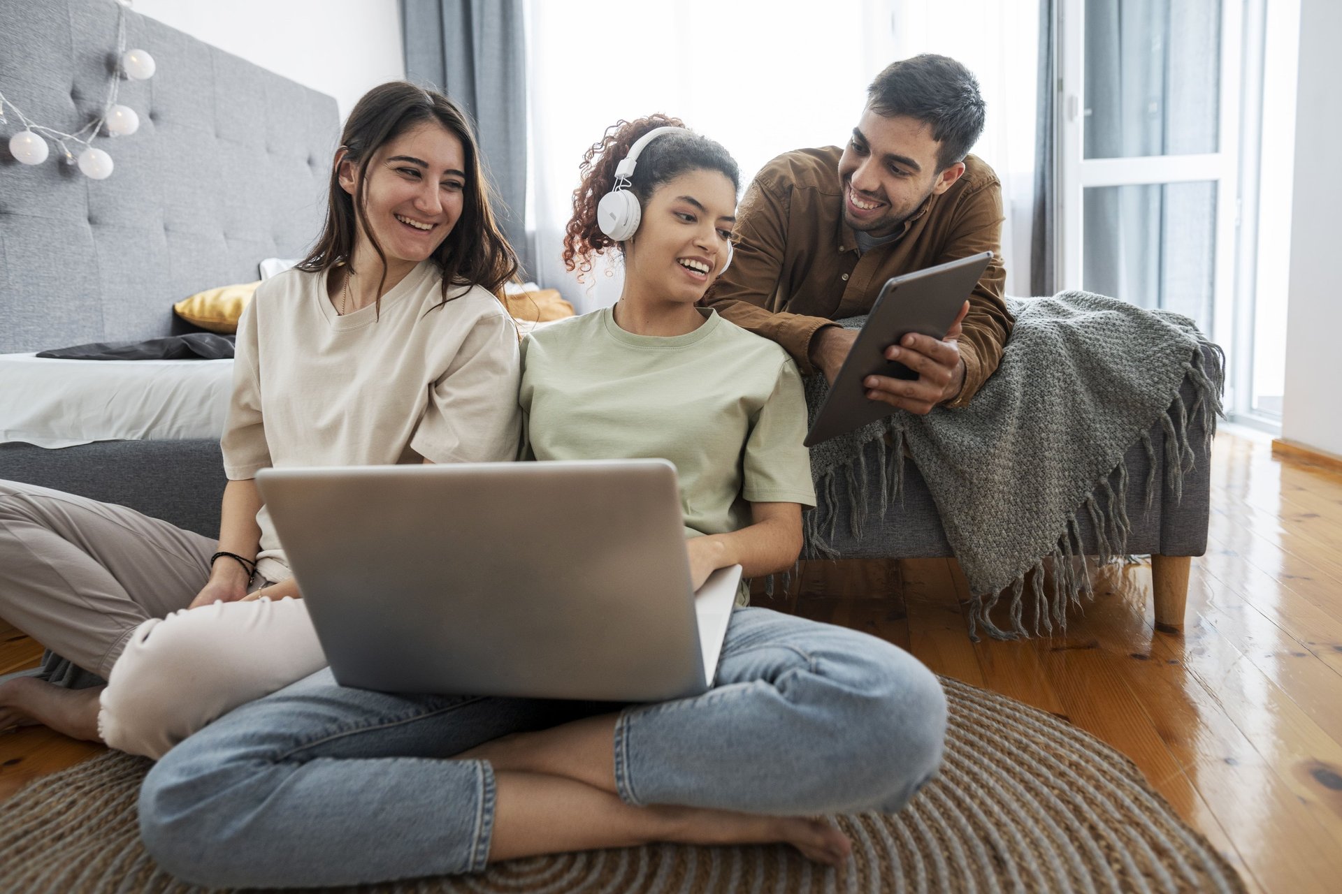 black blue and yellow textile