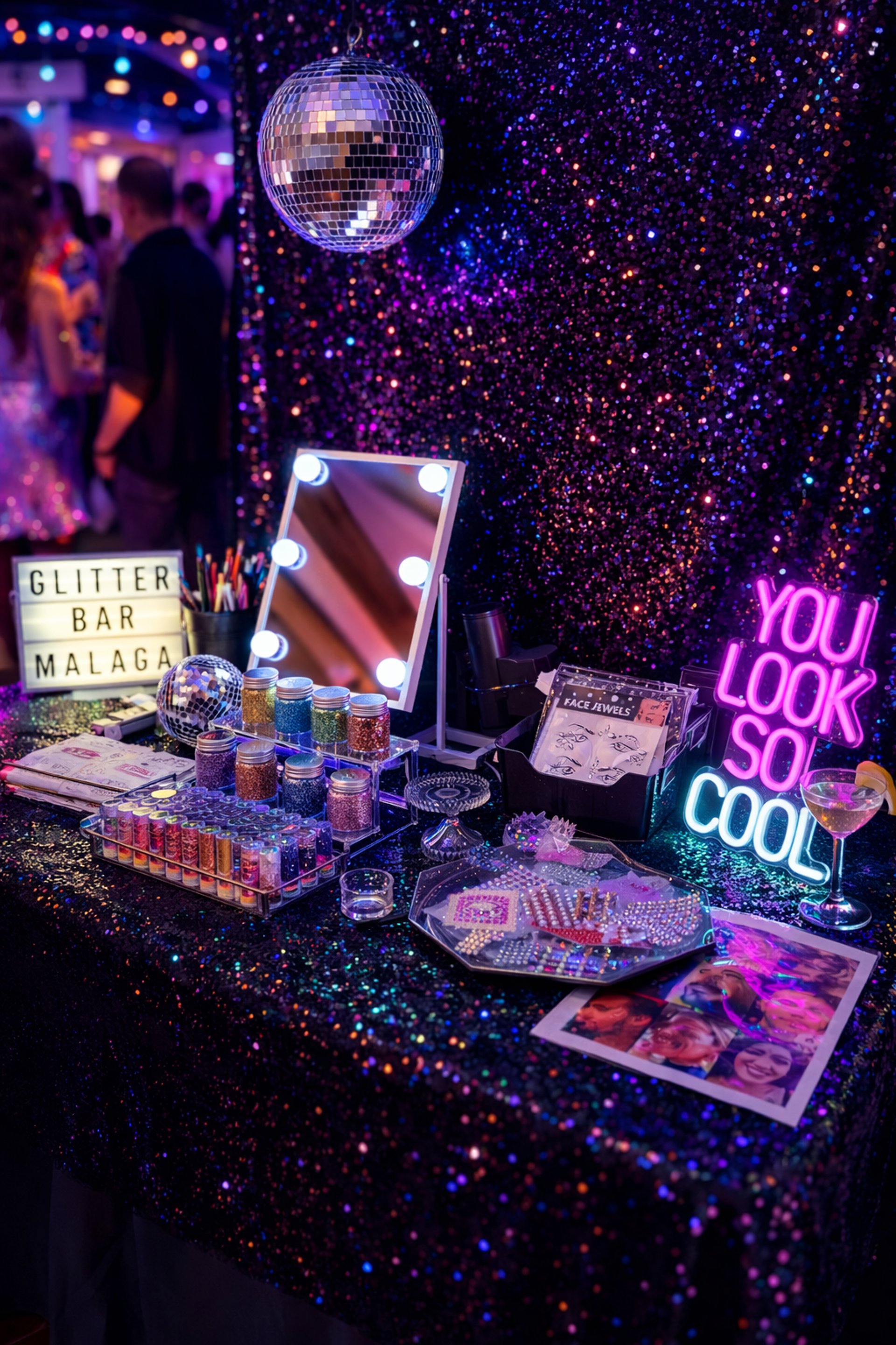 a pink and gold background with lots of gold glitter