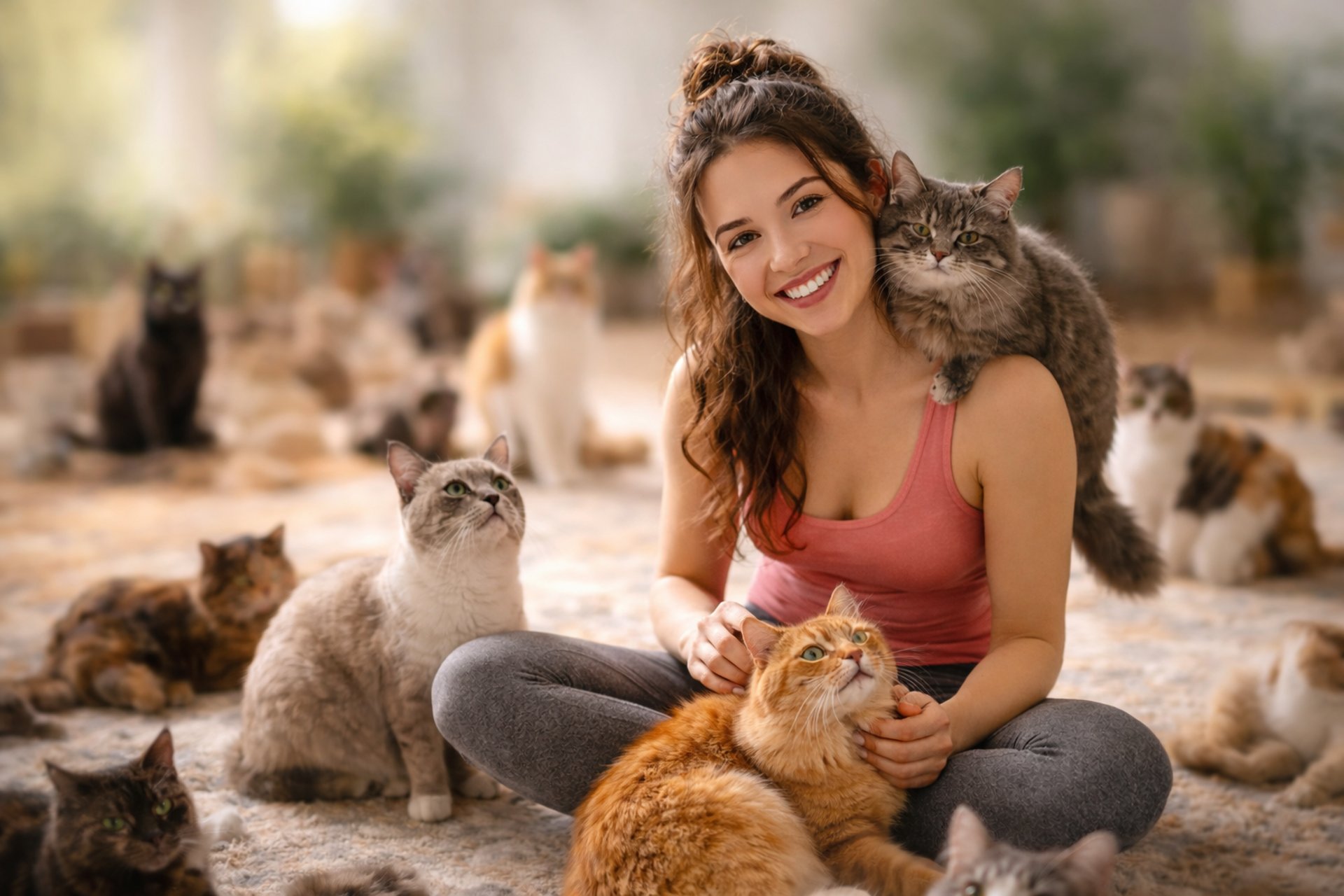 A group of people in a forward bend in an outdoor yoga class.