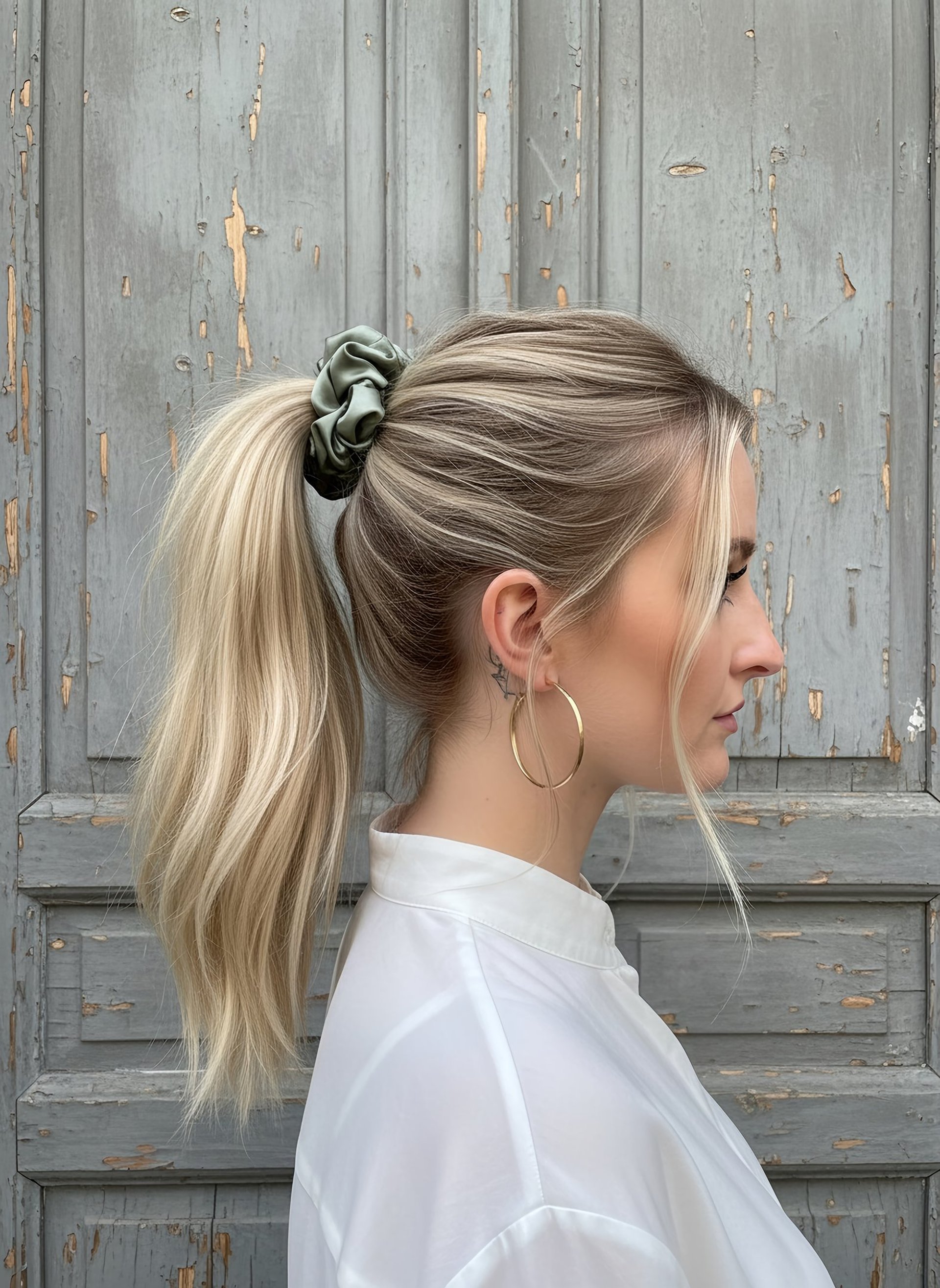 woman wearing white towel