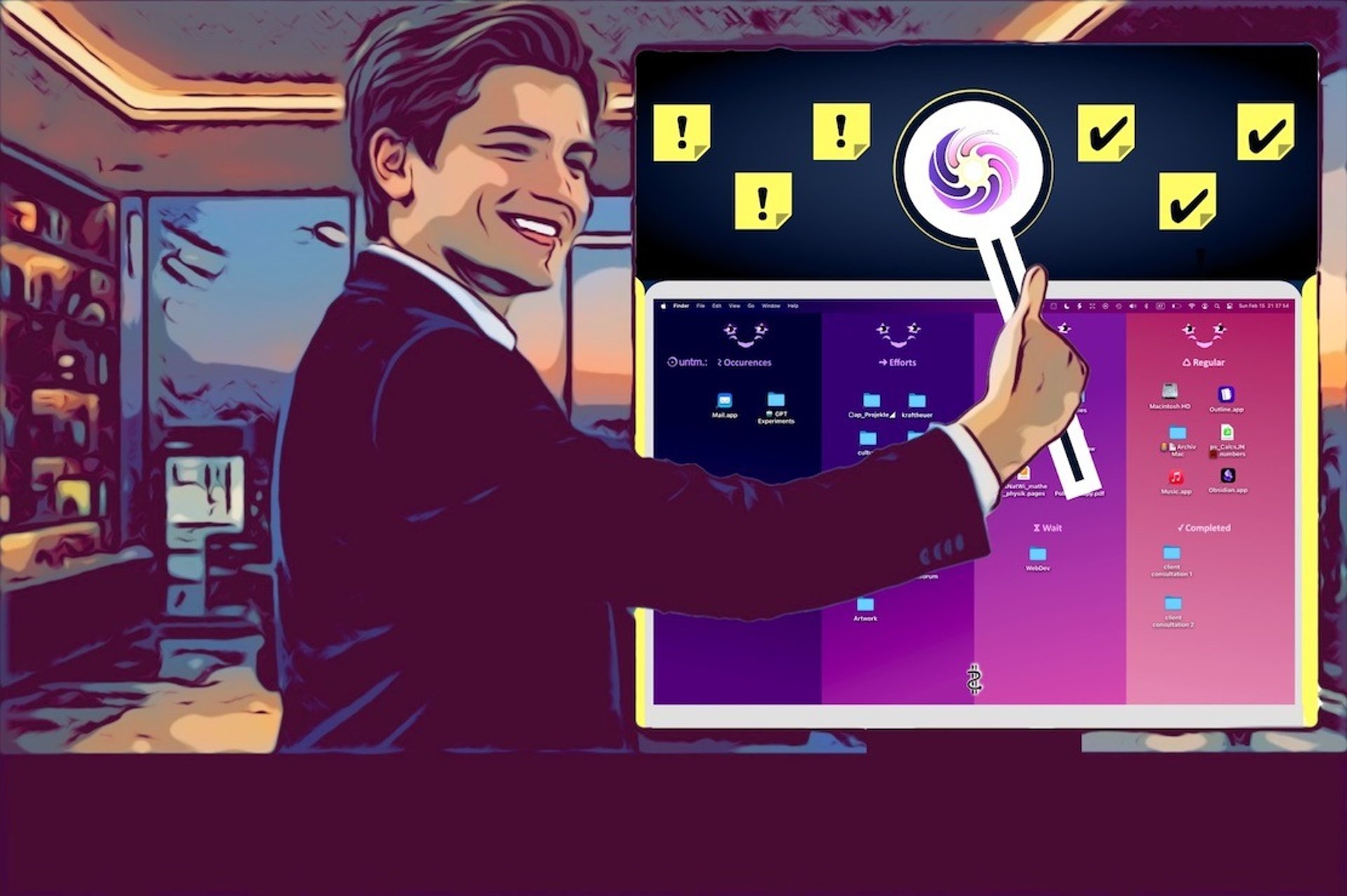 two pyramid table decors