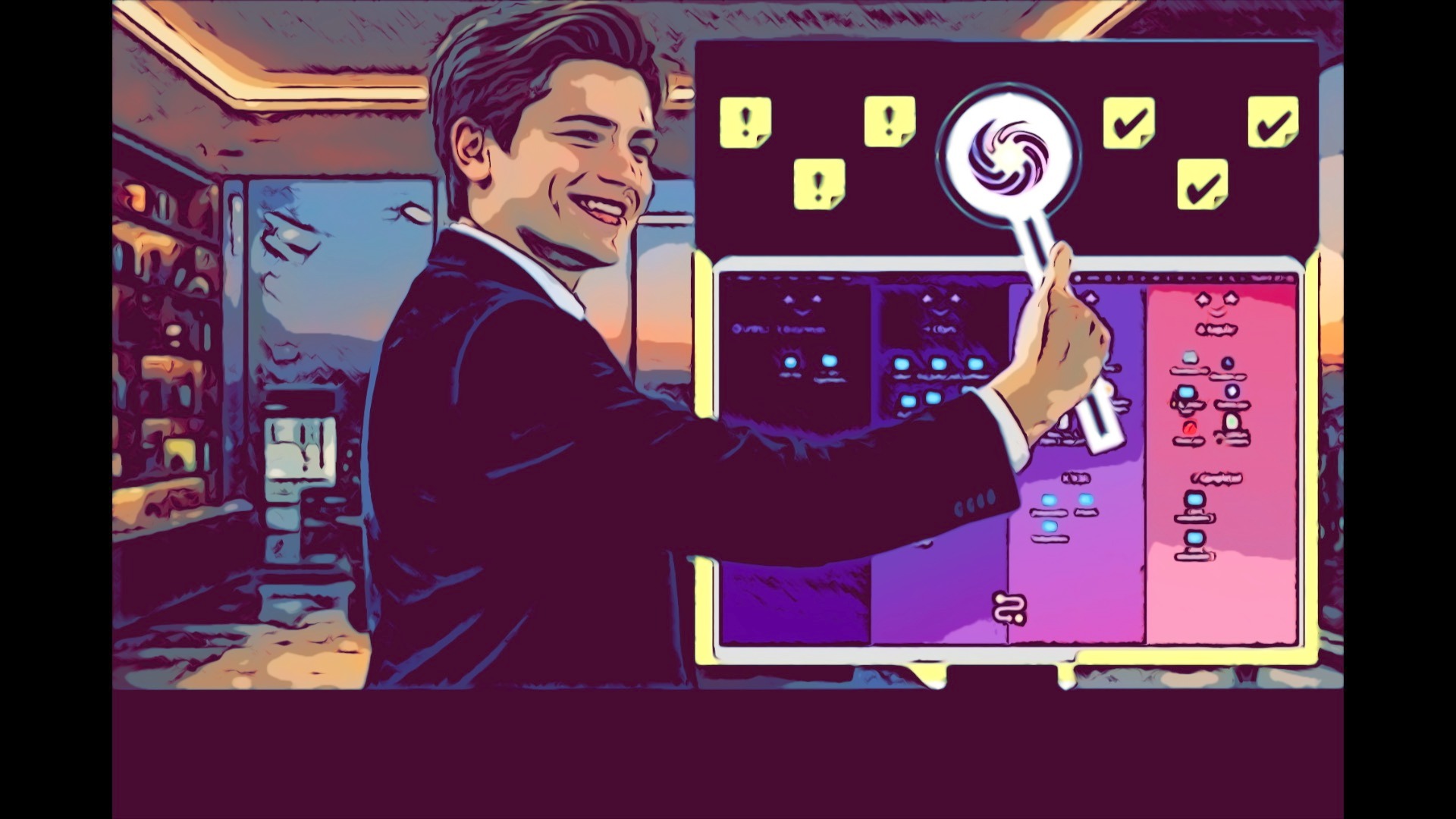 two pyramid table decors