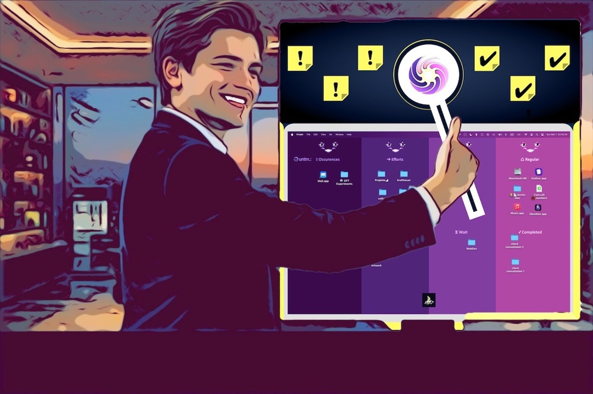 two pyramid table decors