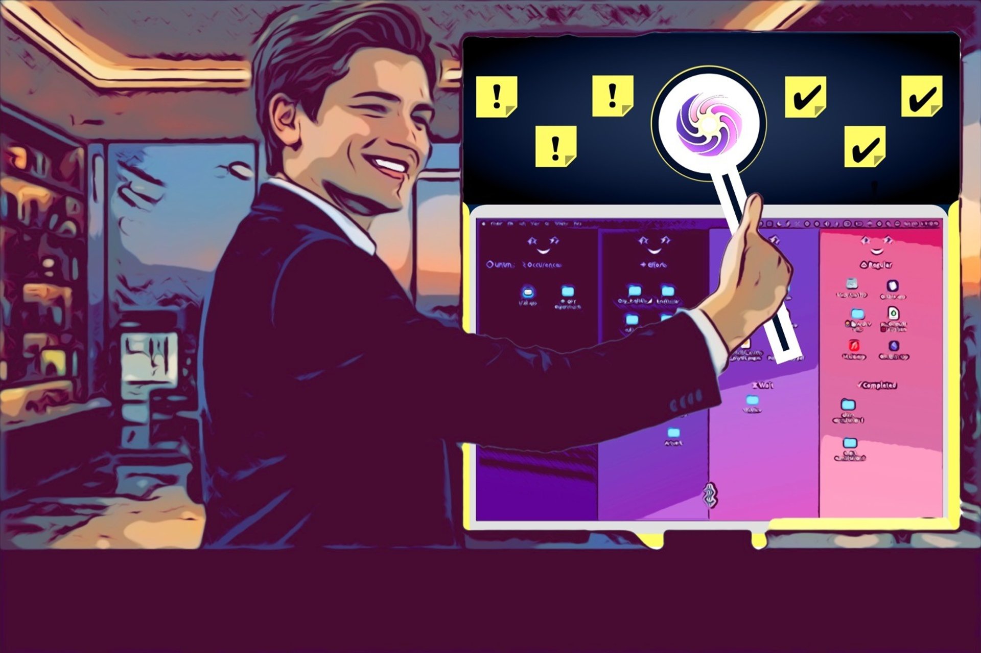 two pyramid table decors