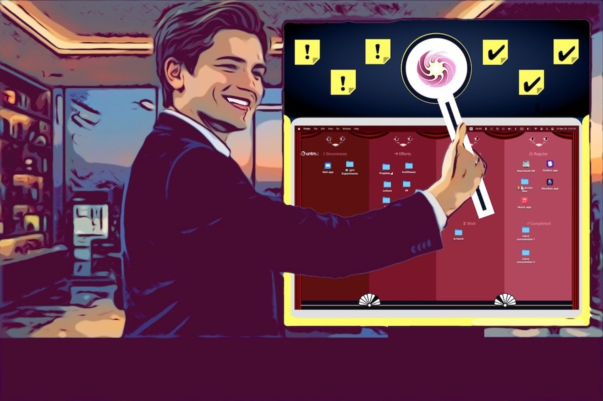 two pyramid table decors