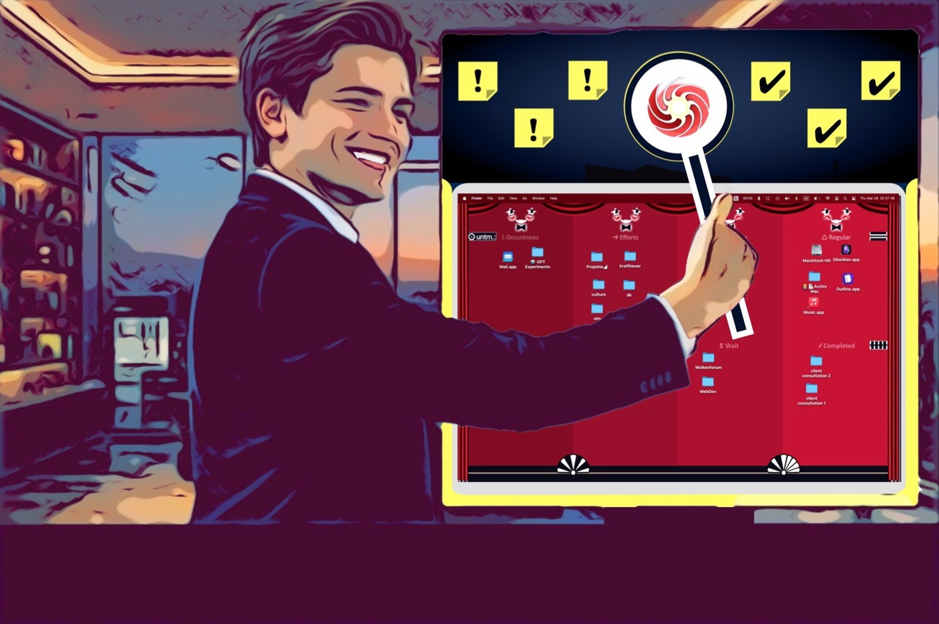 red and blue light digital wallpaper