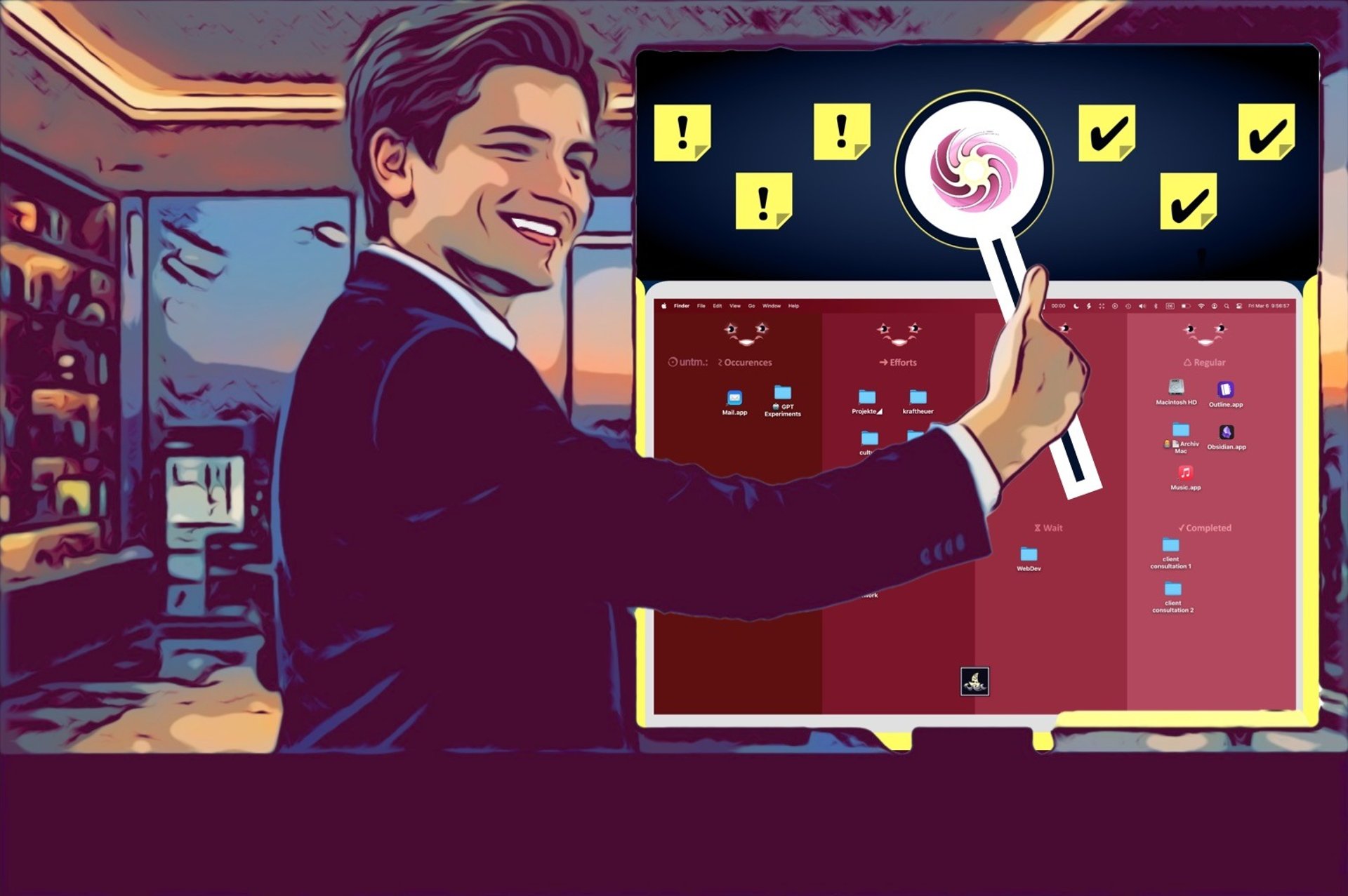 two pyramid table decors