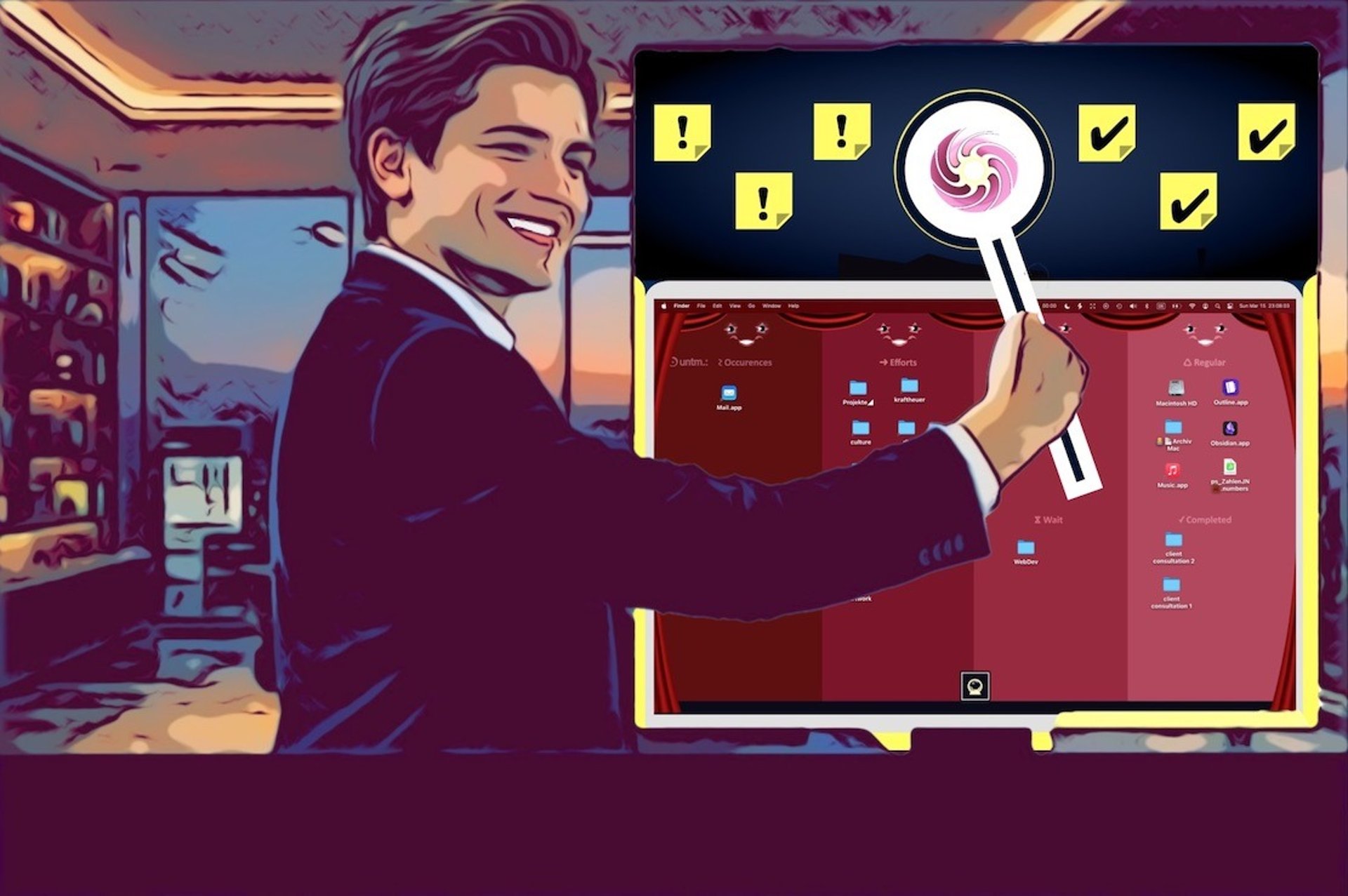 two pyramid table decors