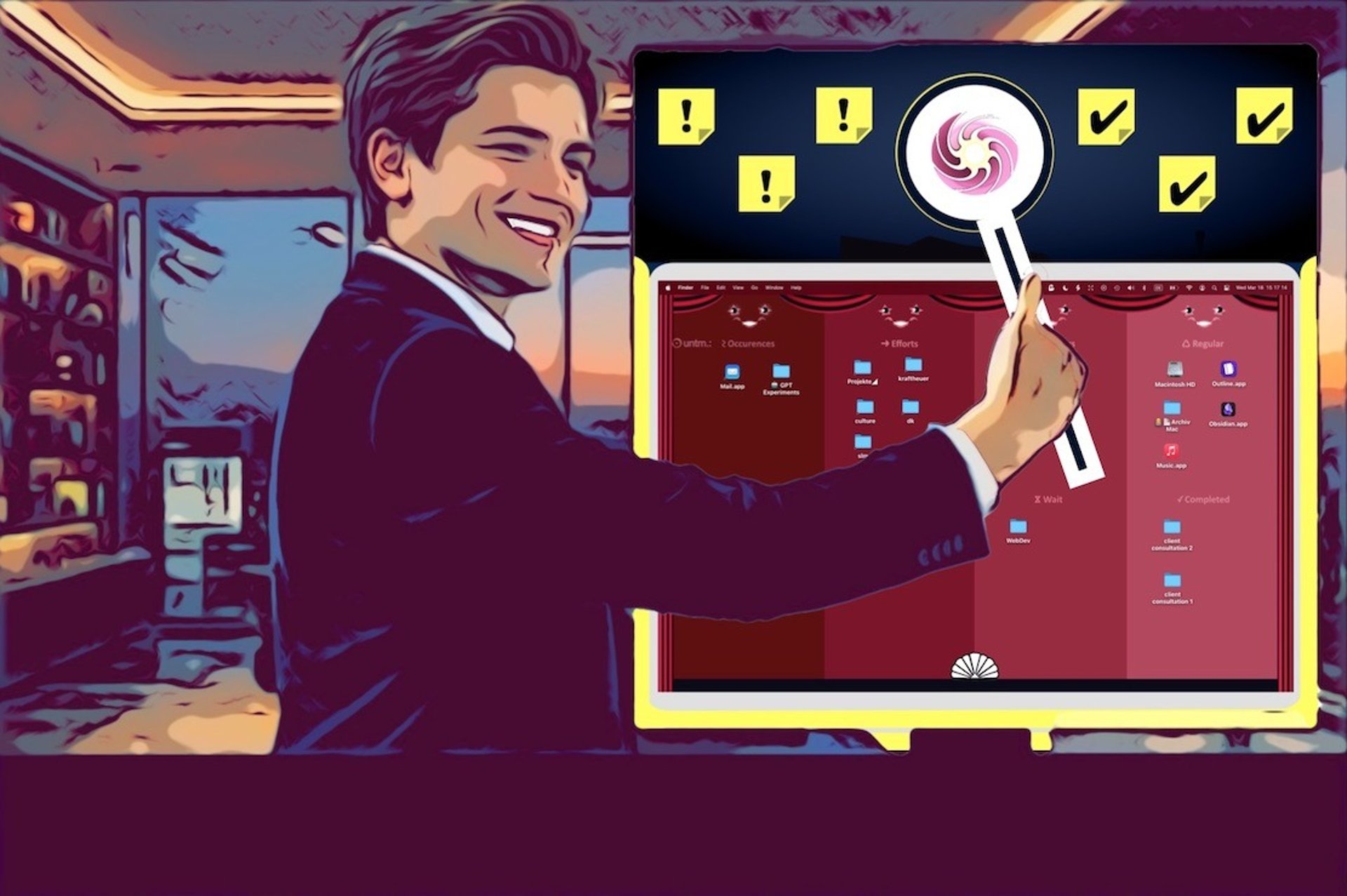 two pyramid table decors