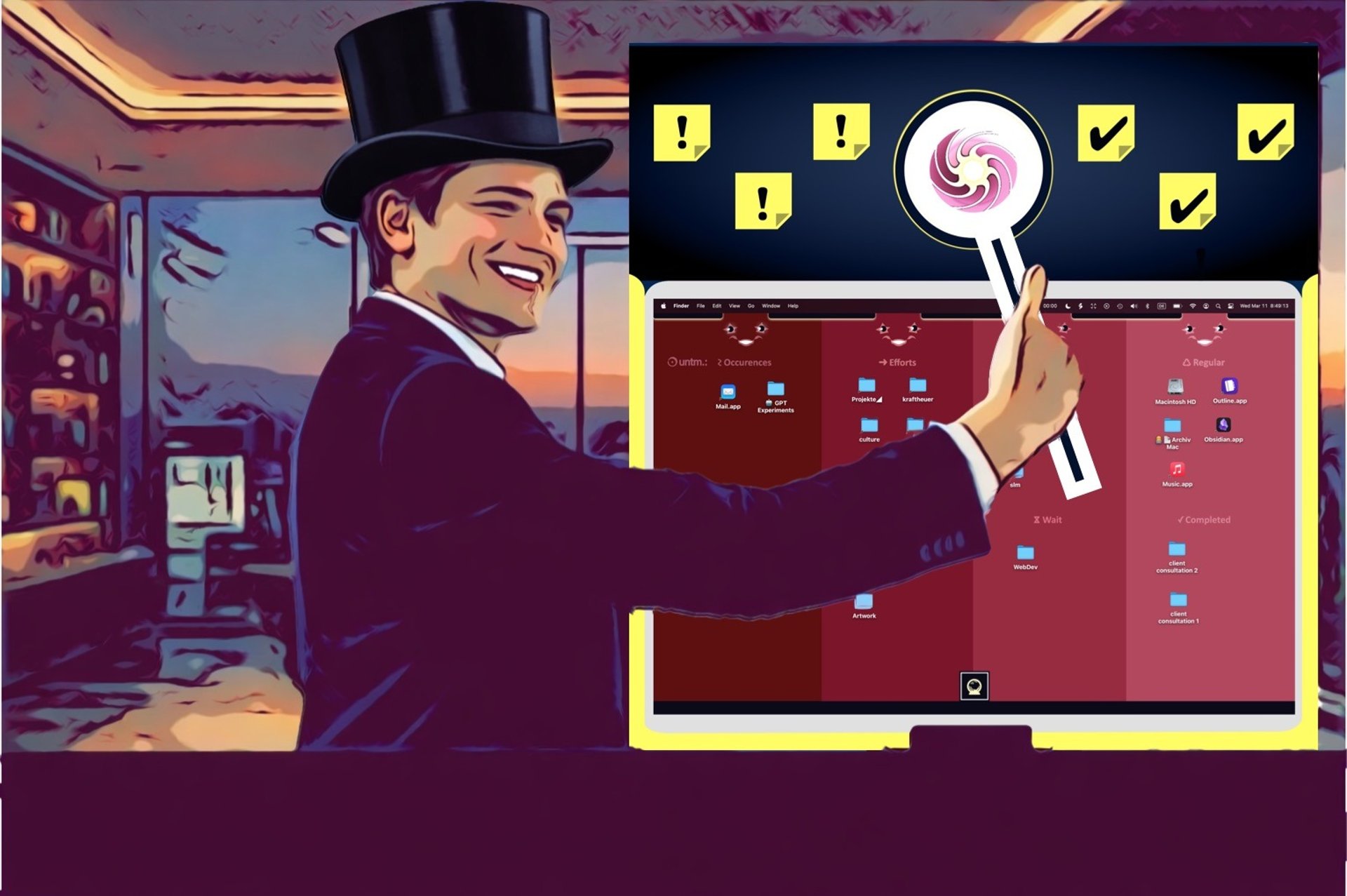 two pyramid table decors