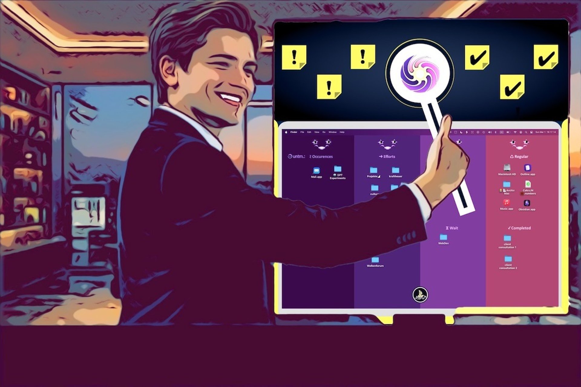 two pyramid table decors