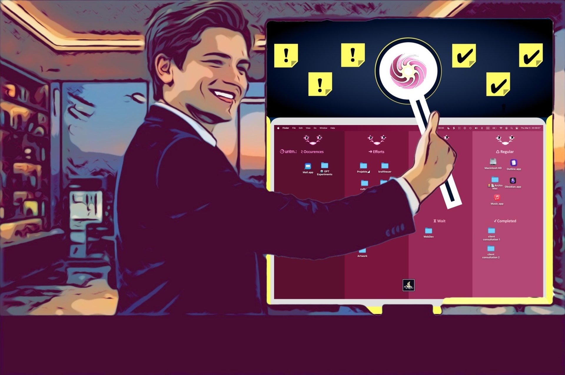 two pyramid table decors