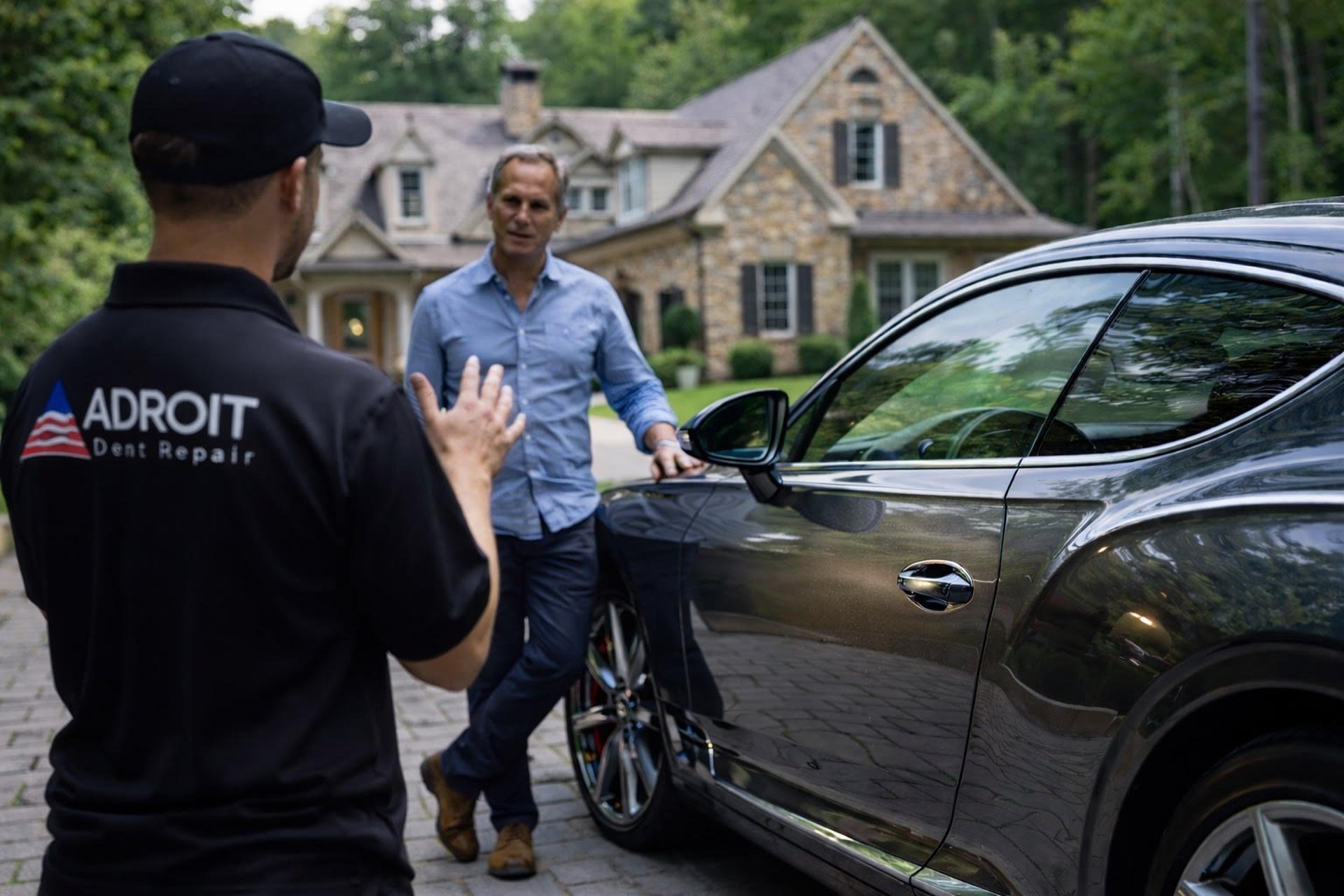 Adroit Dent Repair Mobile PDR service across Northern Virginia, DC and Maryland. luxury cars exotics dent repair service