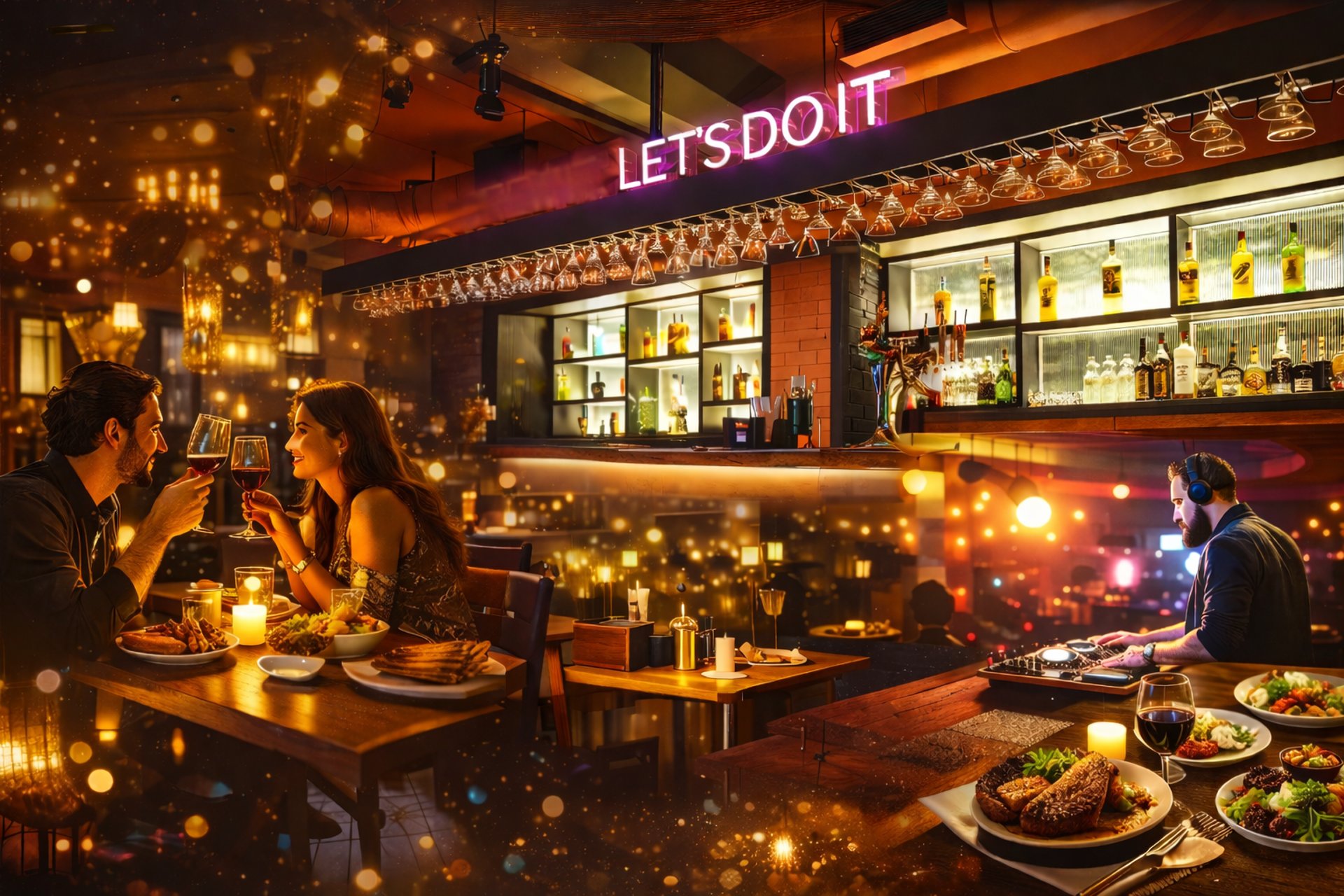 people doing party in dark room