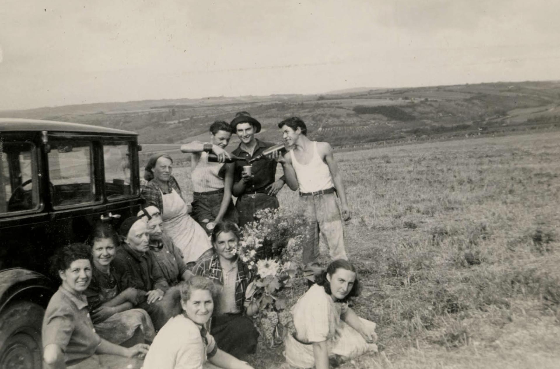 an abstract photo of a curved building with a blue sky in the background