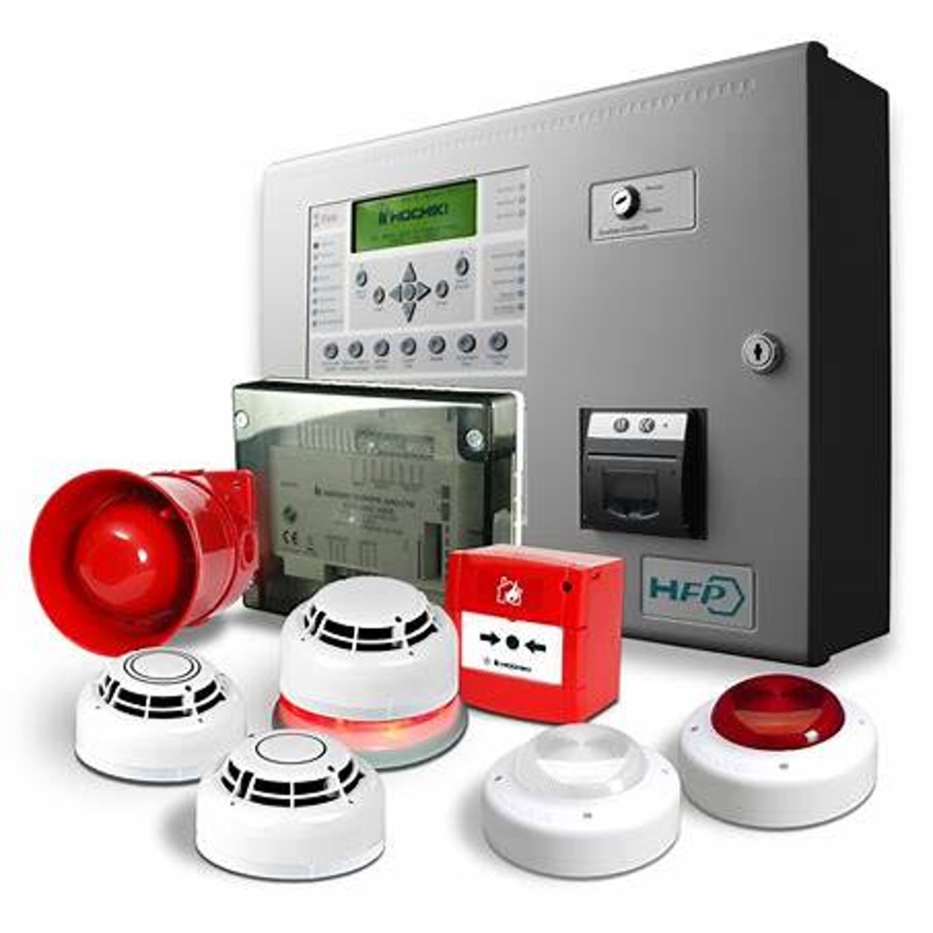 Fire alarm system close-up