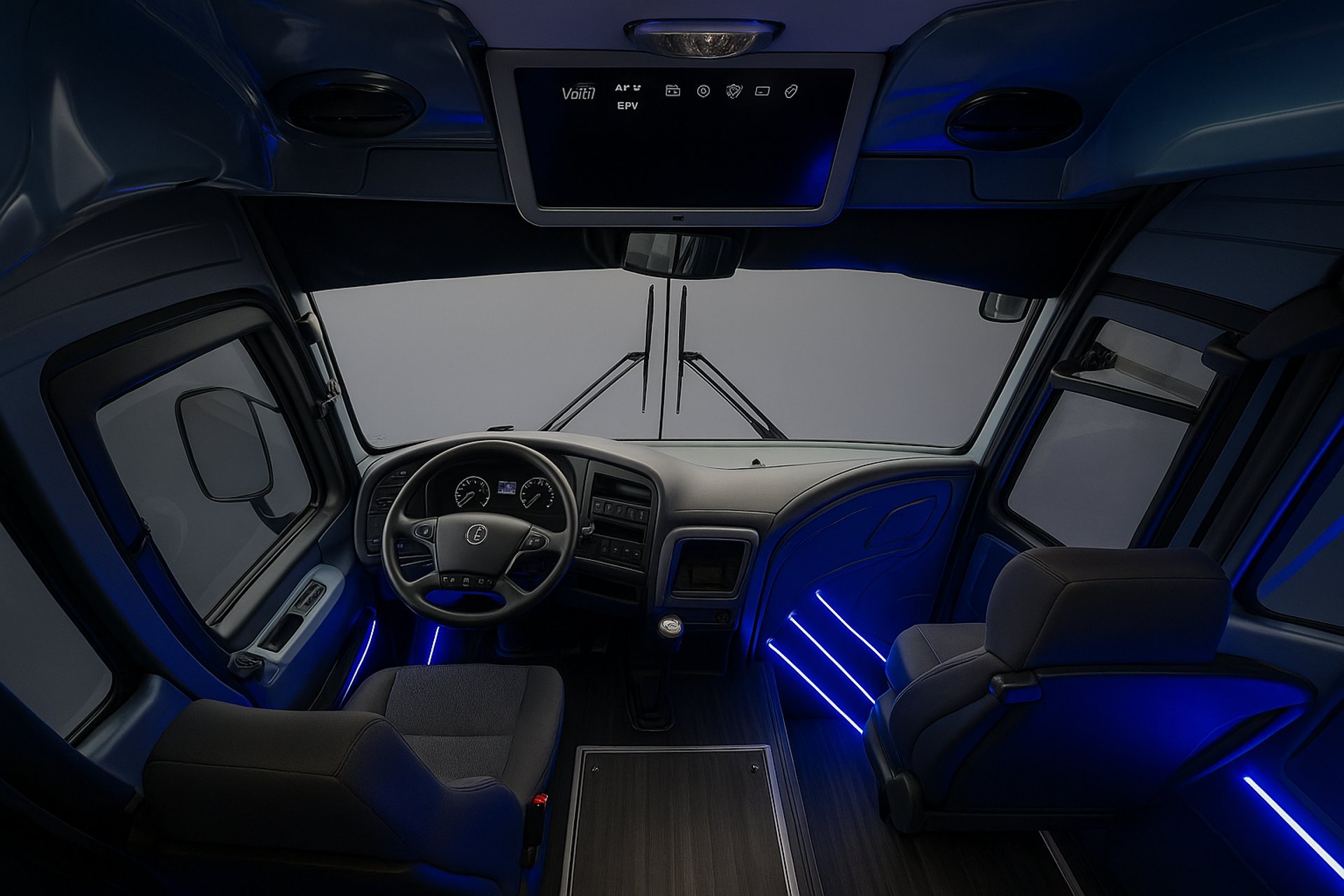 an abstract photo of a curved building with a blue sky in the background