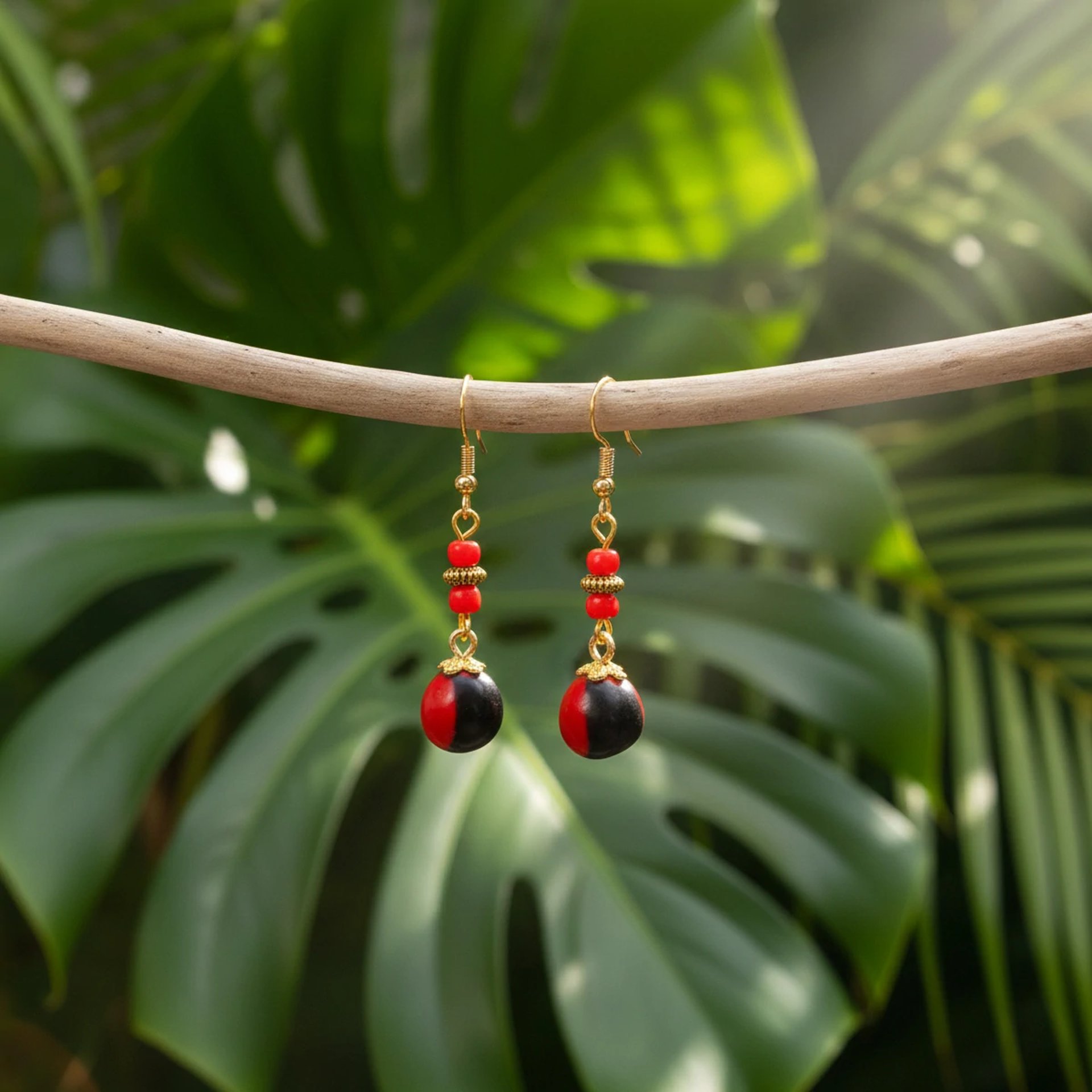 Boucles d’oreilles Caconnier, bijoux faits main – Bijoux Bourbon By Chrys