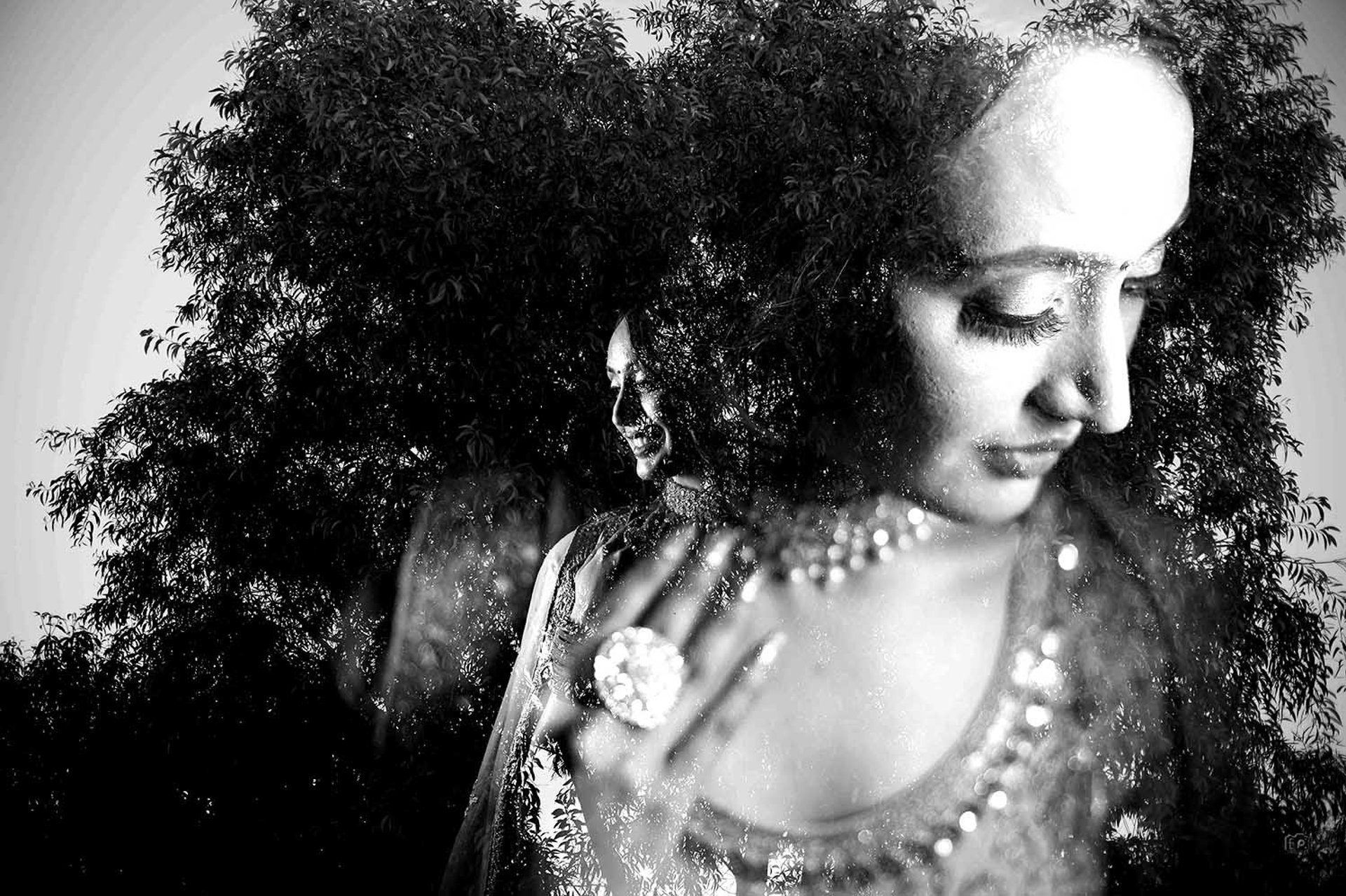 Engagement portrait session in black and white