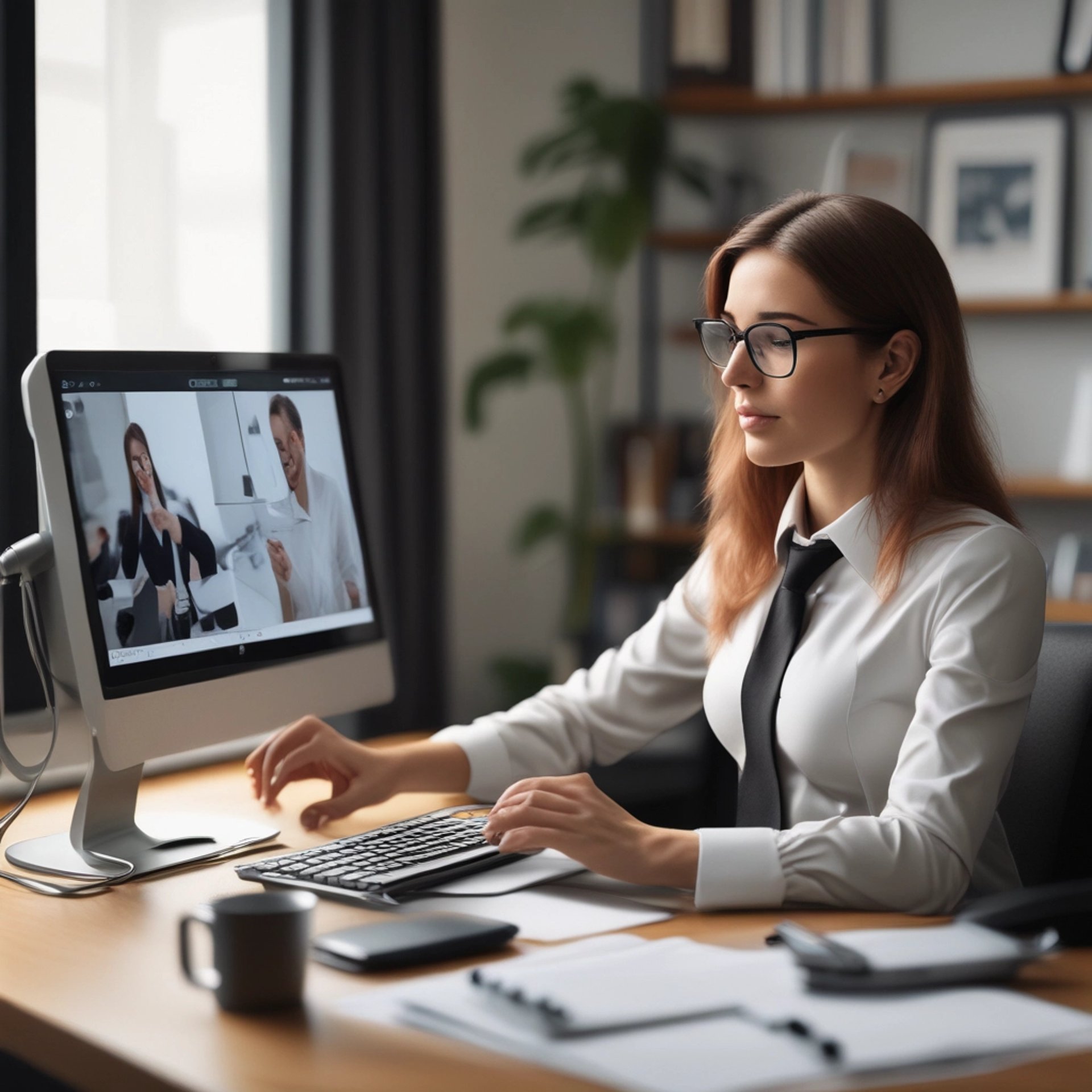 opened gray and black laptop on wooden desk