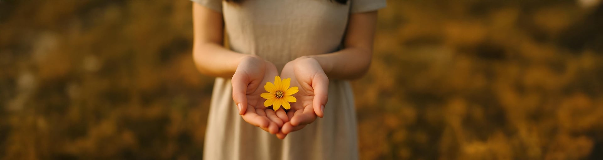 selective focus photography of woman holding yellow petaled flowers