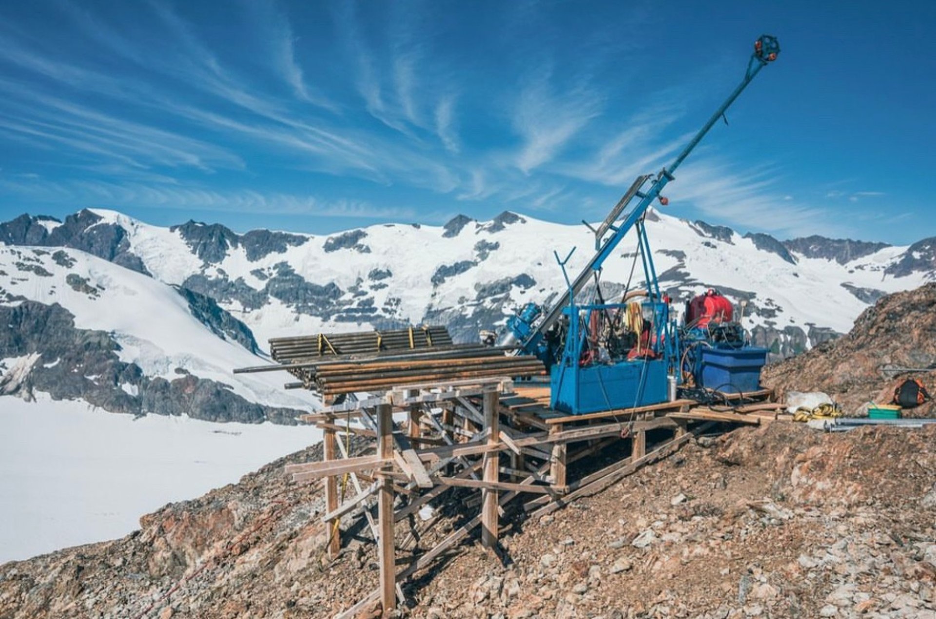 drill on the top of a mountain