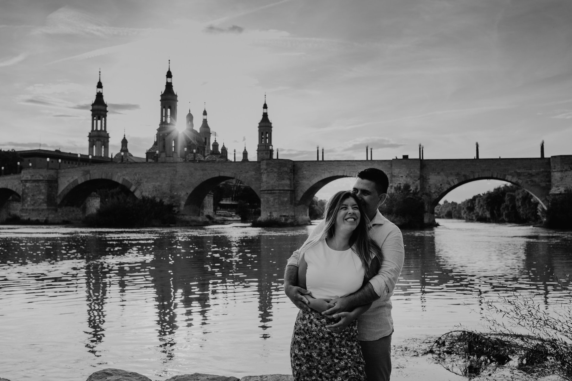 couple wearing silver-colored rings