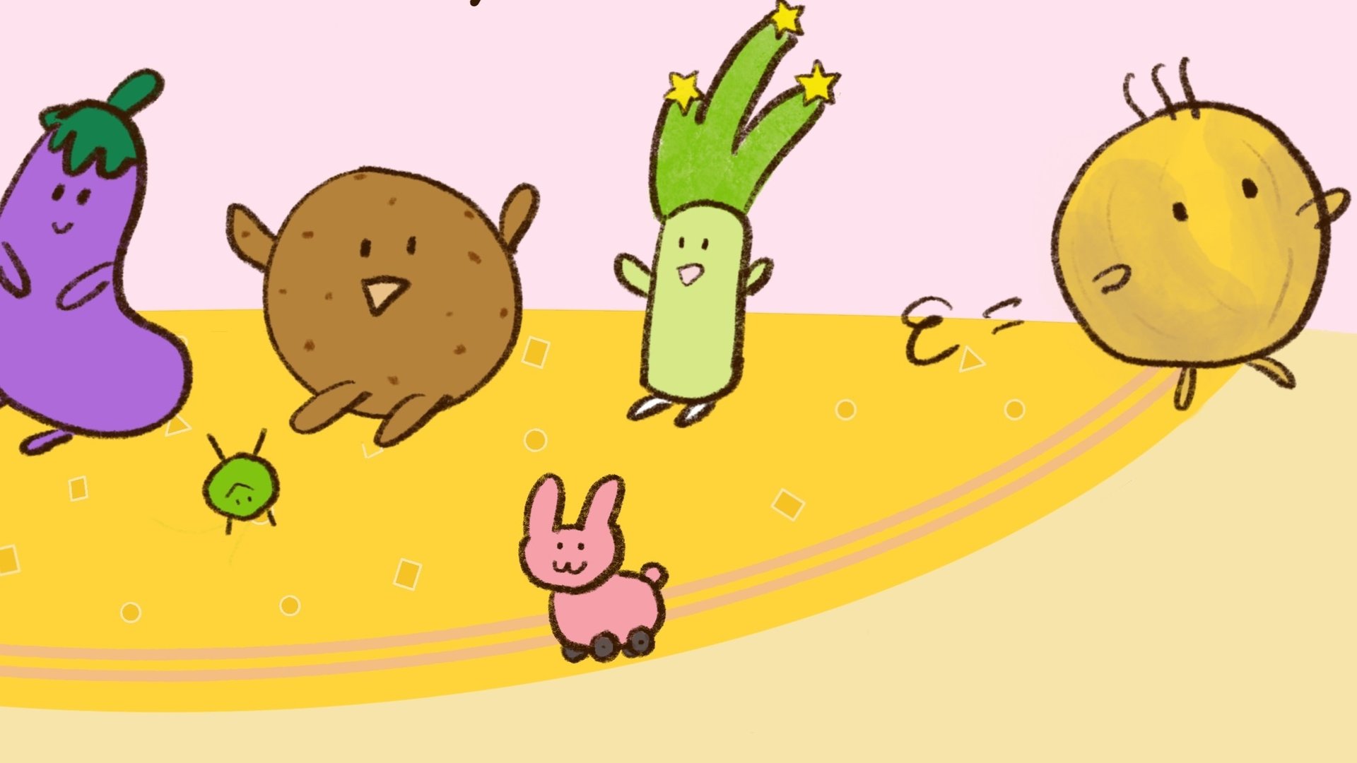 Vege Happy Days with Baby Leek & Friends from the Vegebu planet of Lettuce with friendly aliens