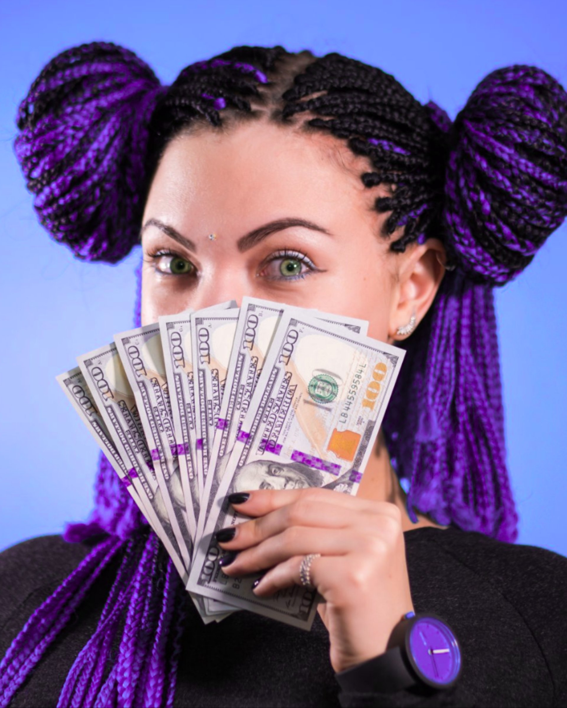 an abstract photo of a curved building with a blue sky in the background