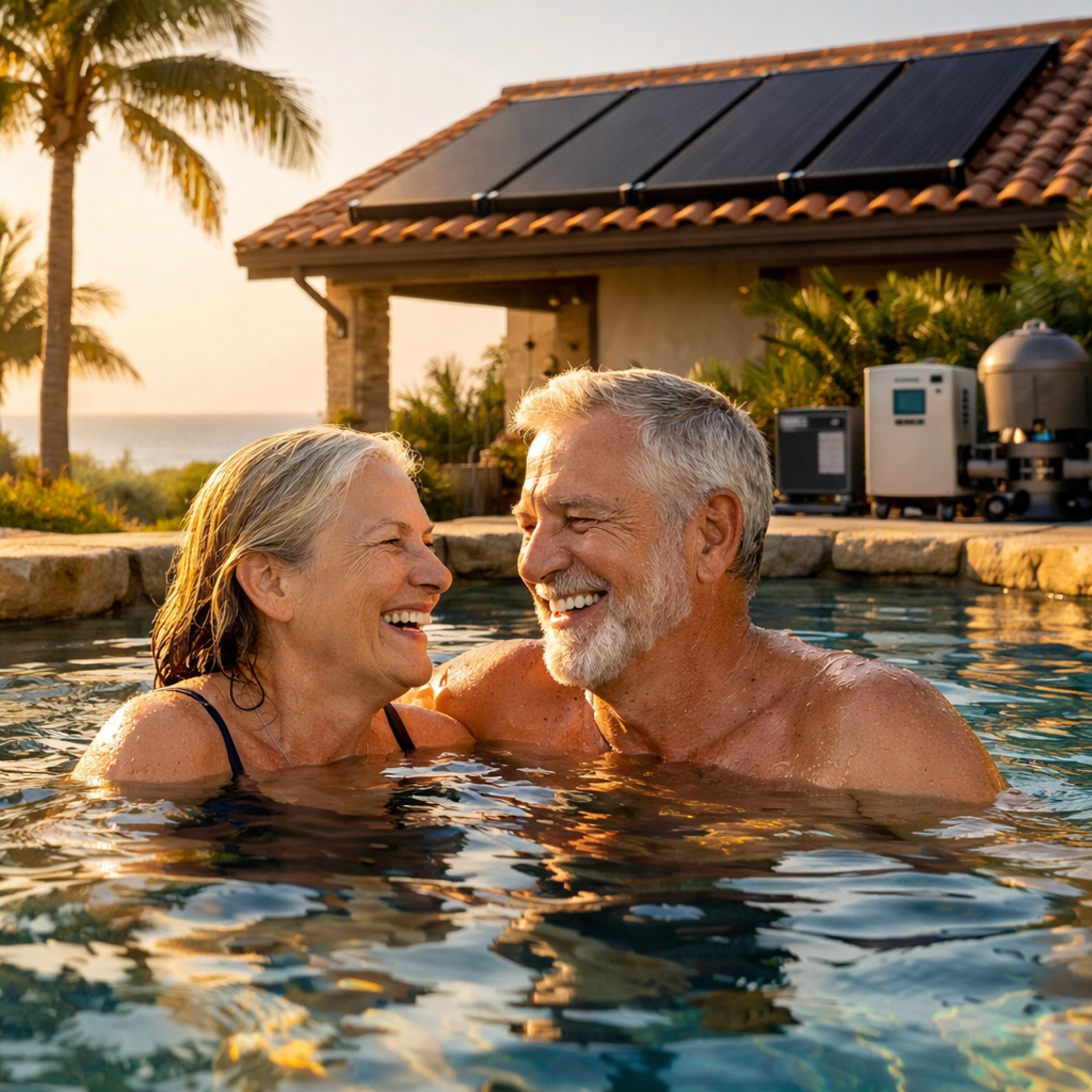 an abstract photo of a curved building with a blue sky in the background