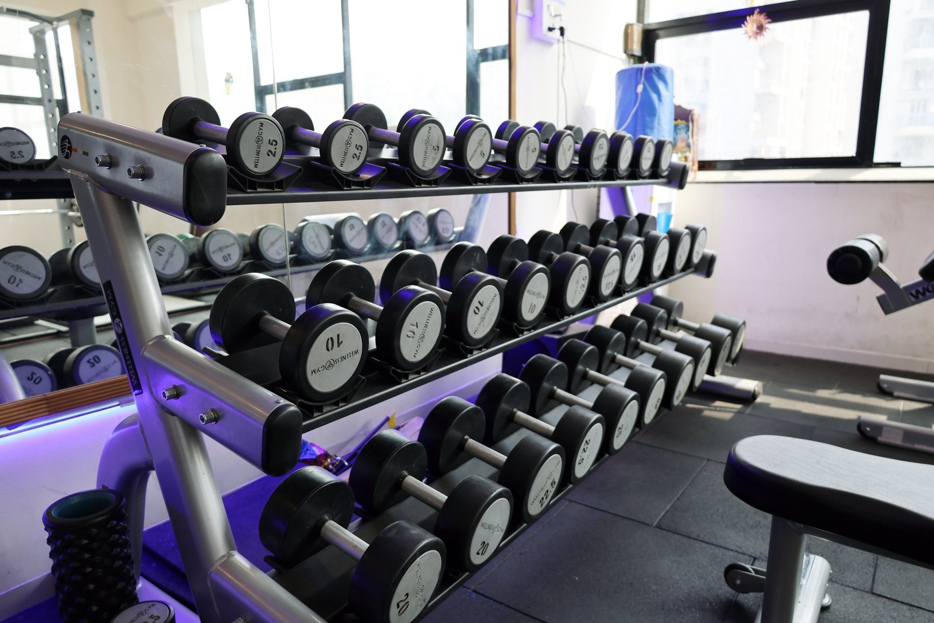 woman on gym equipment
